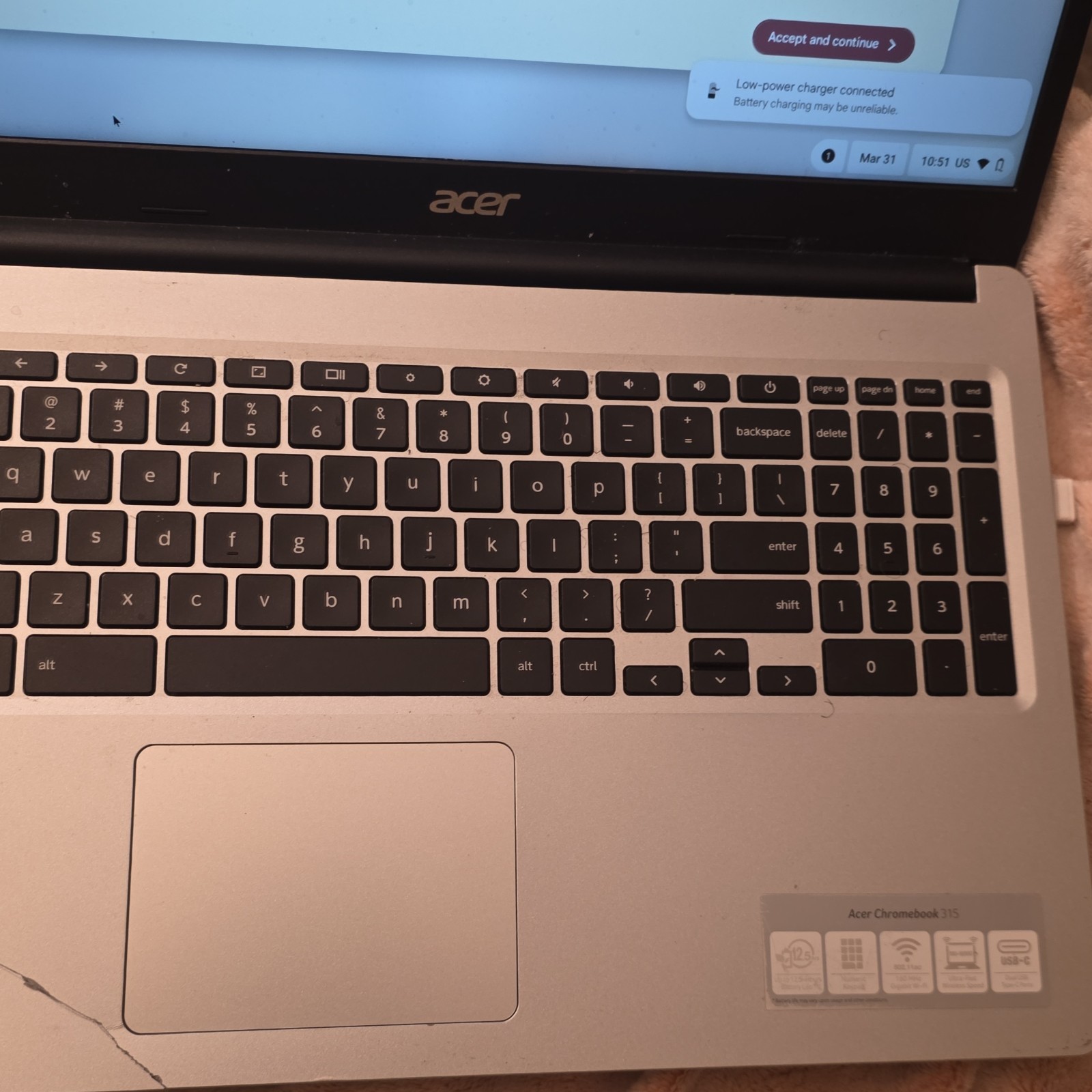 Acer Chromebook 315 CB315-3H-C69K 15.6″ Intel Celeron Chrome OS Wi-Fi Webcam