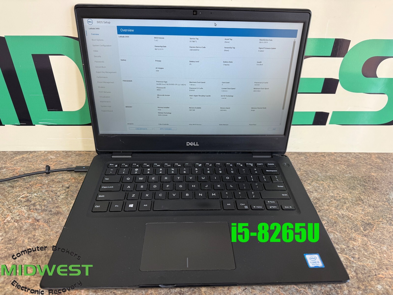 (Lot of 3) Dell Latitude 3400 i5-8265U 1.6/1.8GHz 4/8GB RAM/No OS/HDD(For Parts)