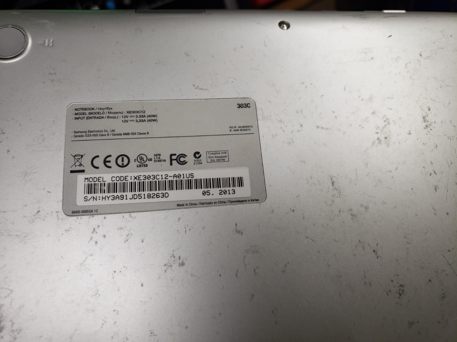 Samsung XE303c12 cb, Asus C202S cb, Asus eepc seashell series for parts only