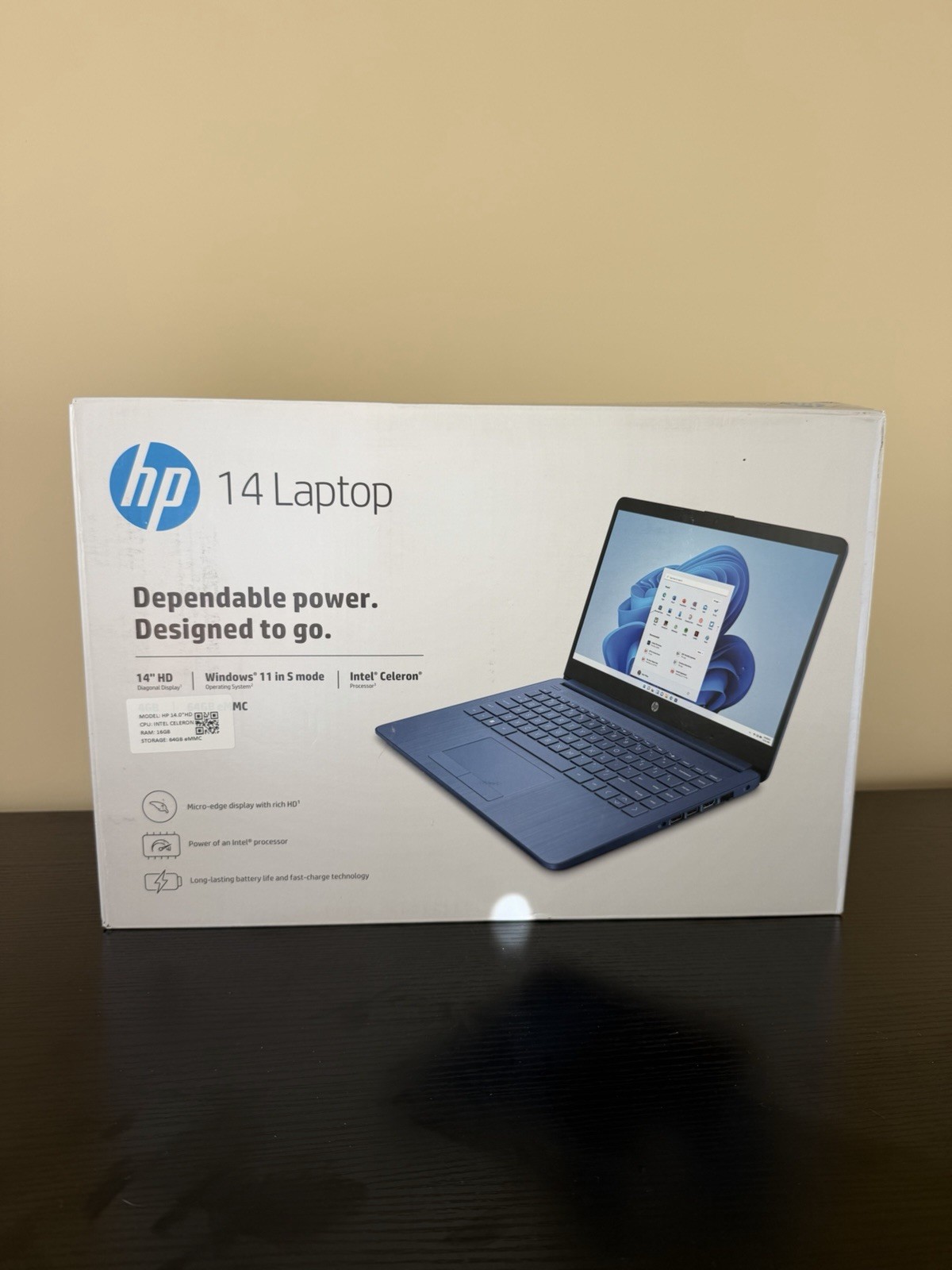 HP Stream 14-CF2111WM 14” (64GB eMMC Intel Celeron N4120 4GB RAM) Laptop – Blue
