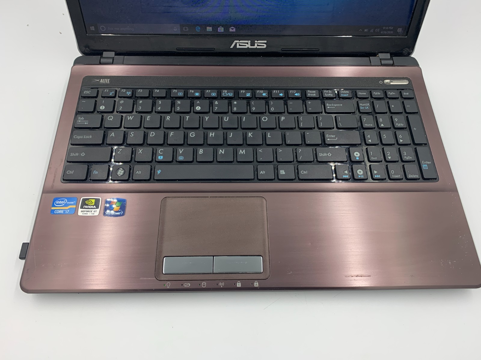 ASUS K53S 15.6″ Intel Core i7 Processor Windows 10 8 GB RAM