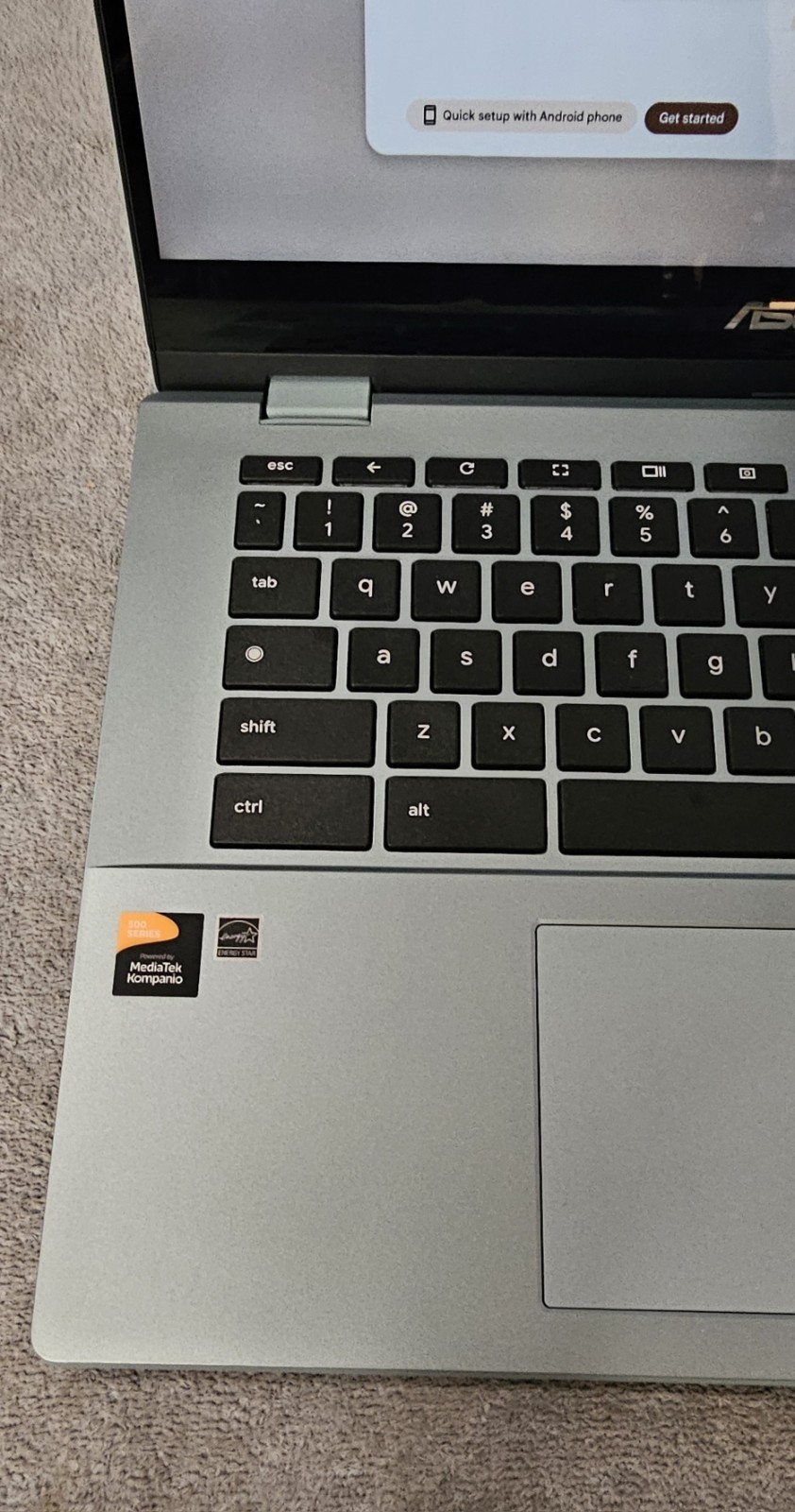 💻Asus Chromebook CM1402FM2A-WS44FT 14″ MT Kompanio 520 4GB 64GB eMMC Read Desc.