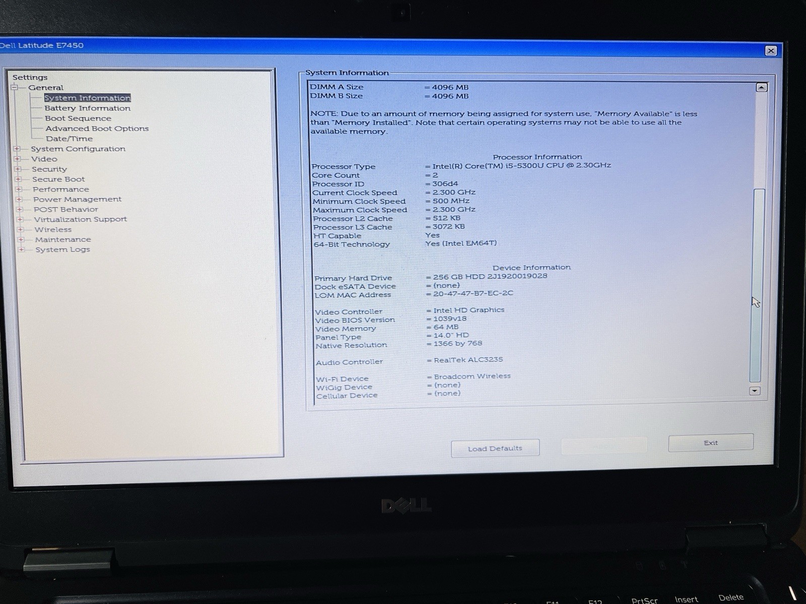 Dell Latitude E7450,8G,i5,256GB SSD, Latest Version Of Win11 Pro,25H2