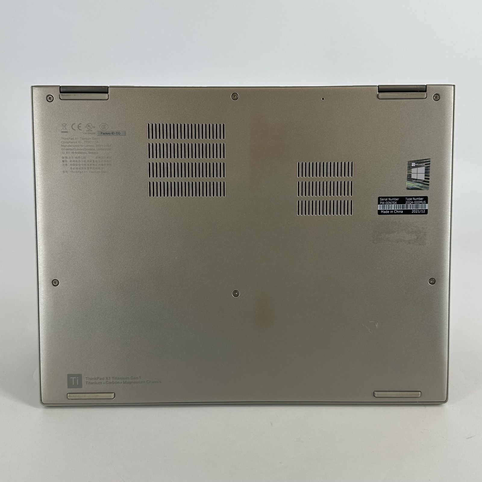 Lenovo ThinkPad X1 Titanium Yoga Gen 1 13.5 2K TOUCH i5-1130G7 1.1GHz 16GB 256GB