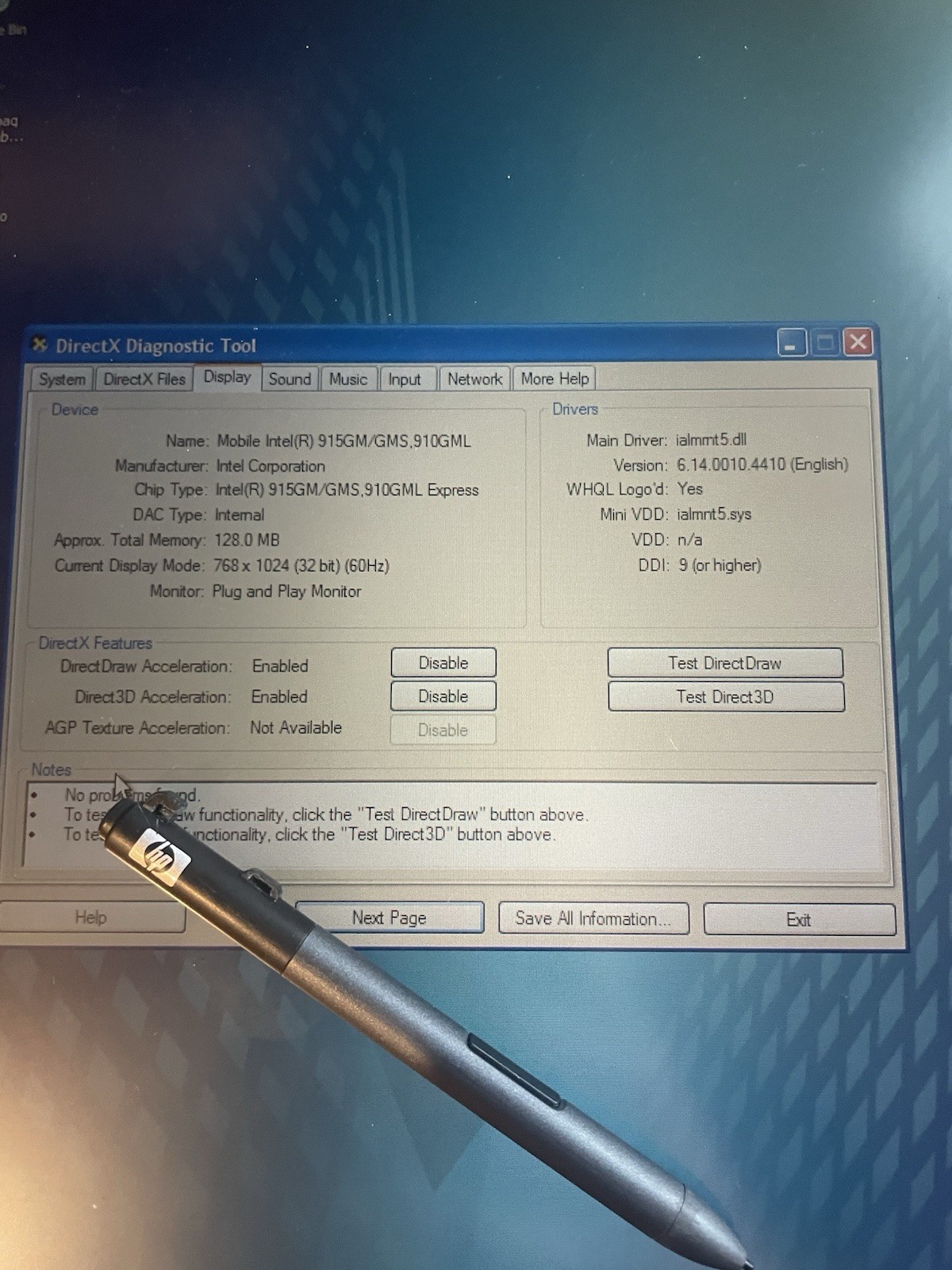 HP Compaq TC4200 with dock pens and ac- TWO of them one excellent one needs work