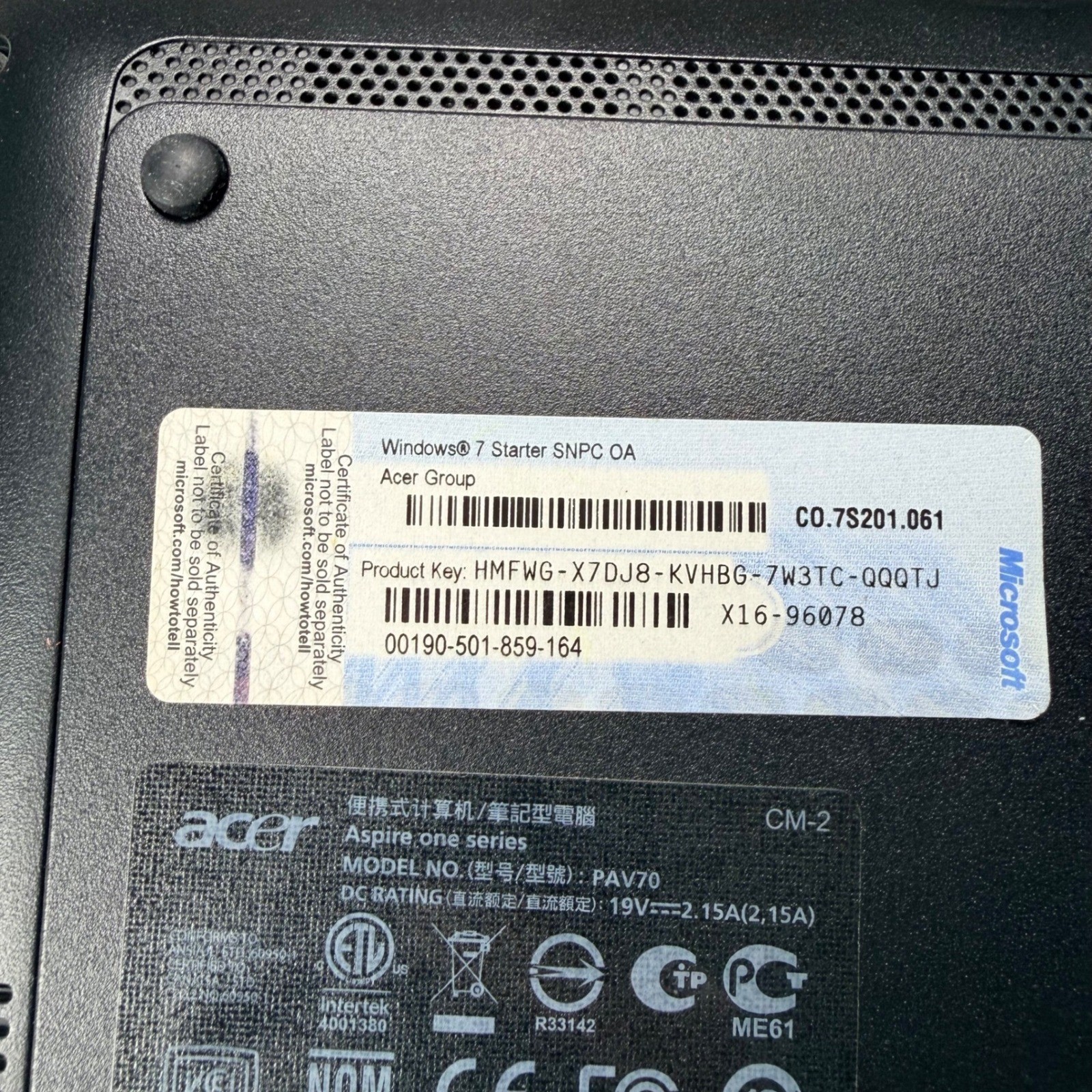 Acer Aspire One D255E-13281 Netbook and Aspire 5517-5358 Laptop Bundle Black