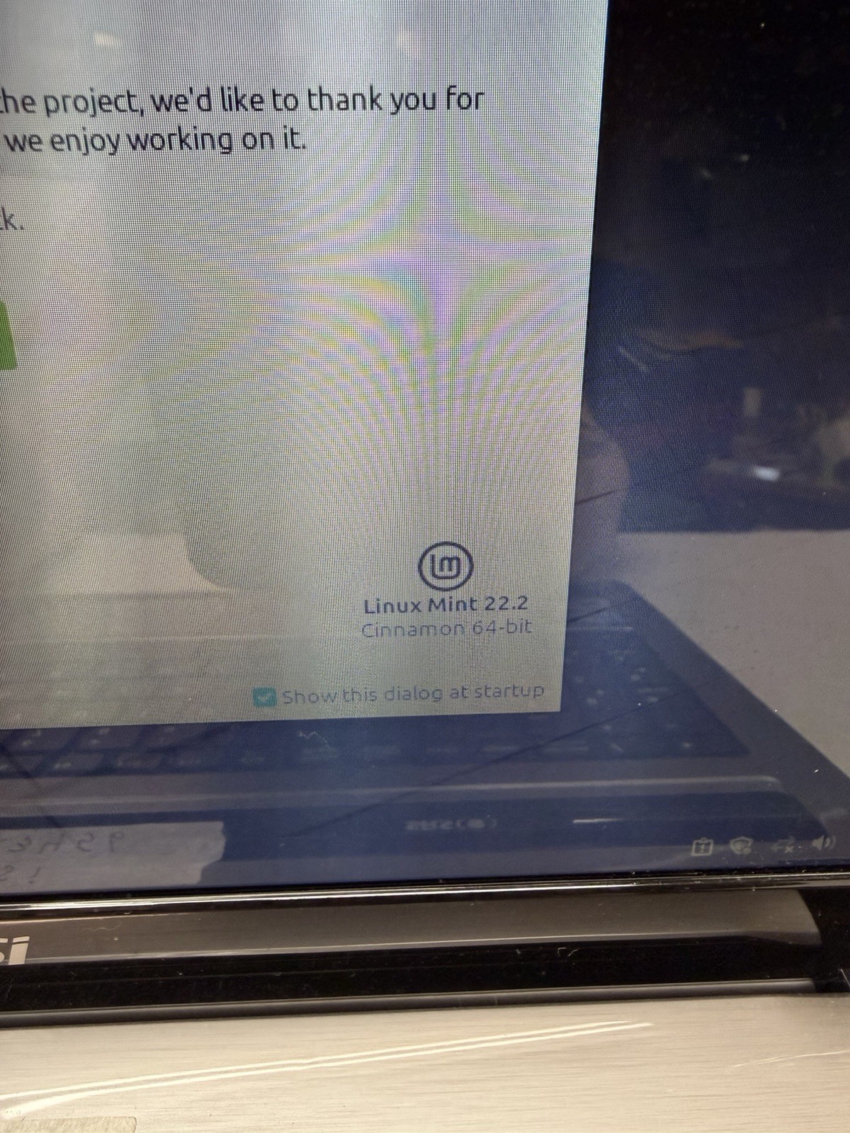 MSI Computer With Linux Mint 22.2. Intel Core i5-2410M