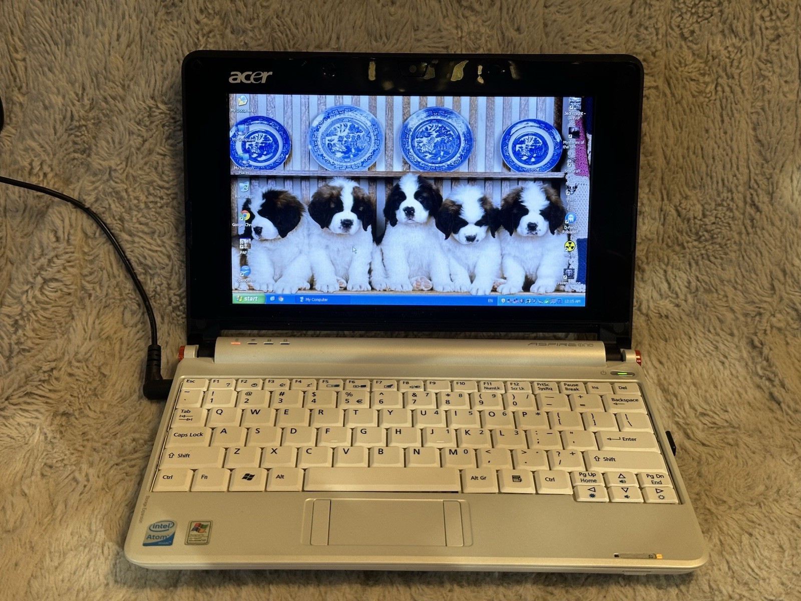 Acer Aspire One ZG5 Netbook 9” Intel Atom 1.6GHz 1GB Windows XP Bad Battery READ