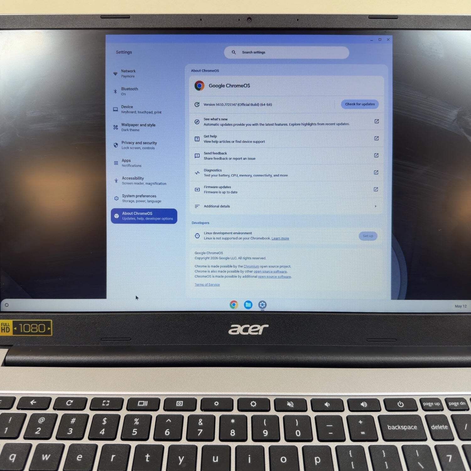 Acer Chromebook 315 CB315-4H-C0BR 15.6″ Celeron N4500 1.1GHz 4GB RAM 64GB SSD