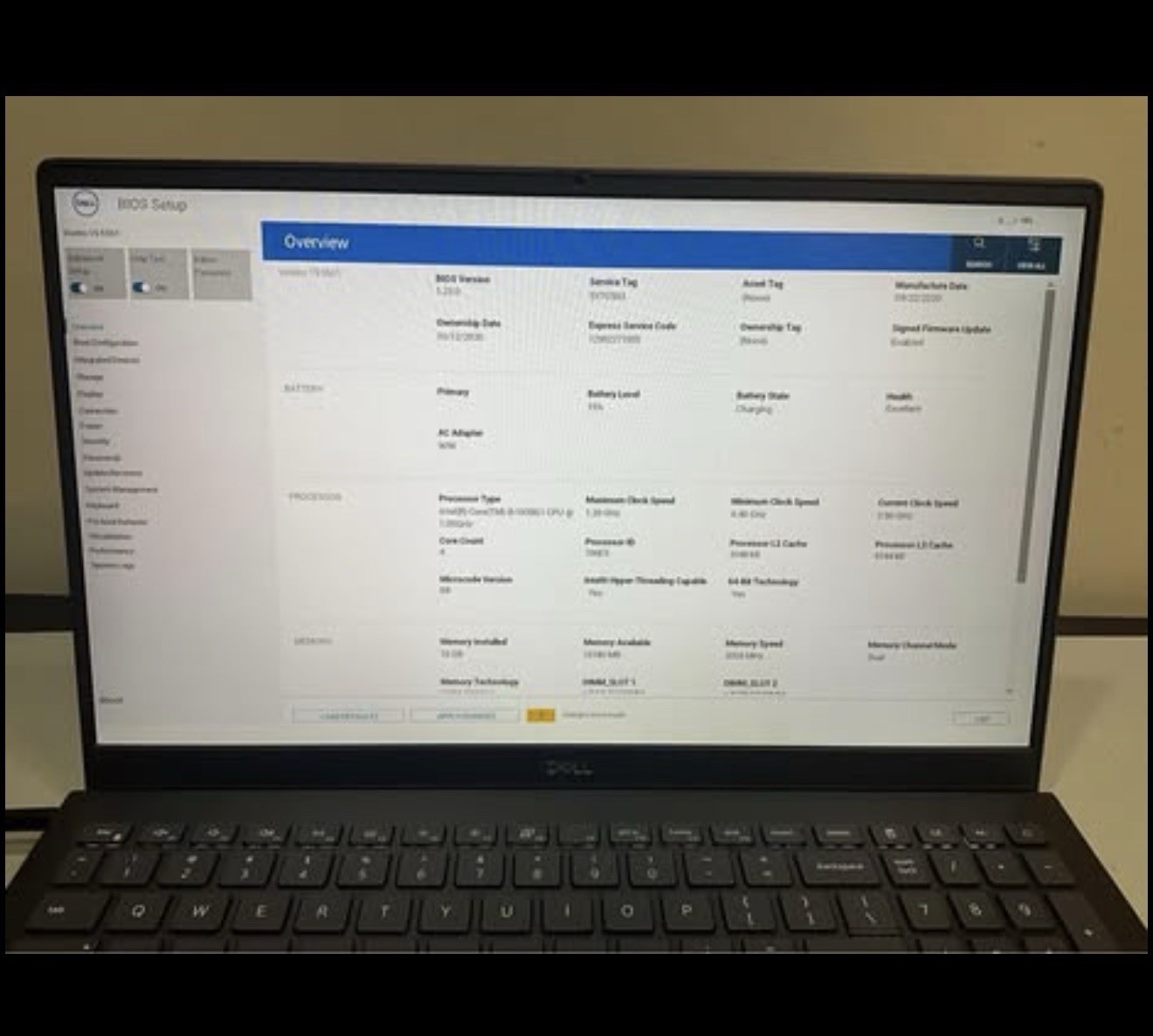 Dell Vostro 15 5501 Laptop Intel Core i5 1035G1 1GHz 8GB RAM 256GB SSD W11P