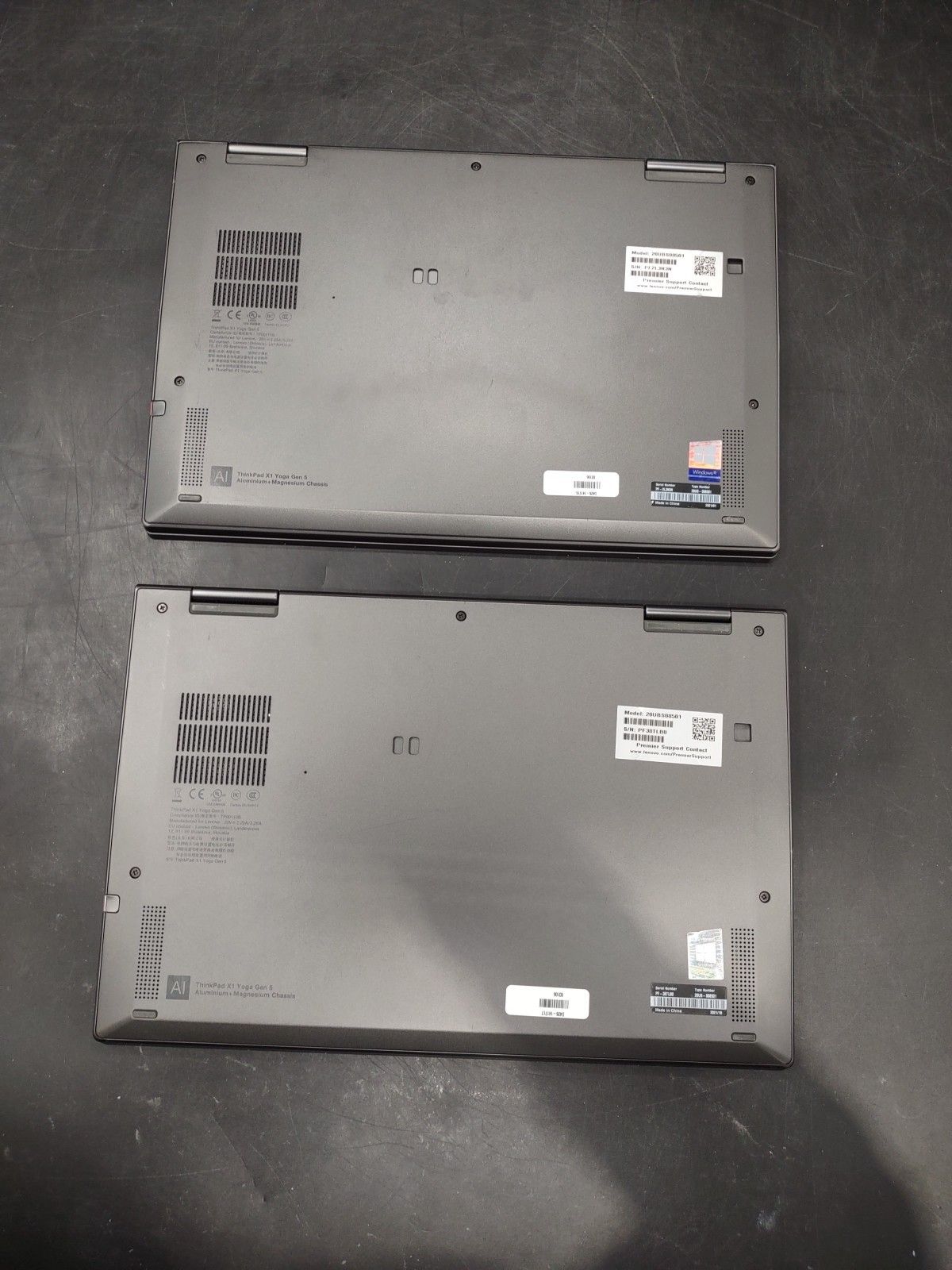 Lot of 2 Lenovo Thinkpad X1 Yoga Gen 5 i5 10310U @ 1.70GHz 16GB RAM NO SSD NO OS