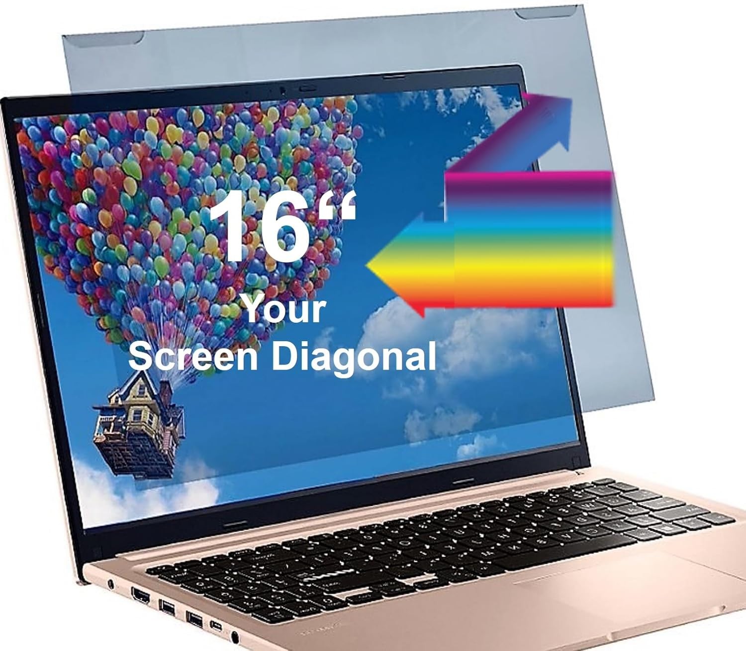 15.6 inch Diagonal Blue Light Blocking Screen Protector Filter for Apple MacBook