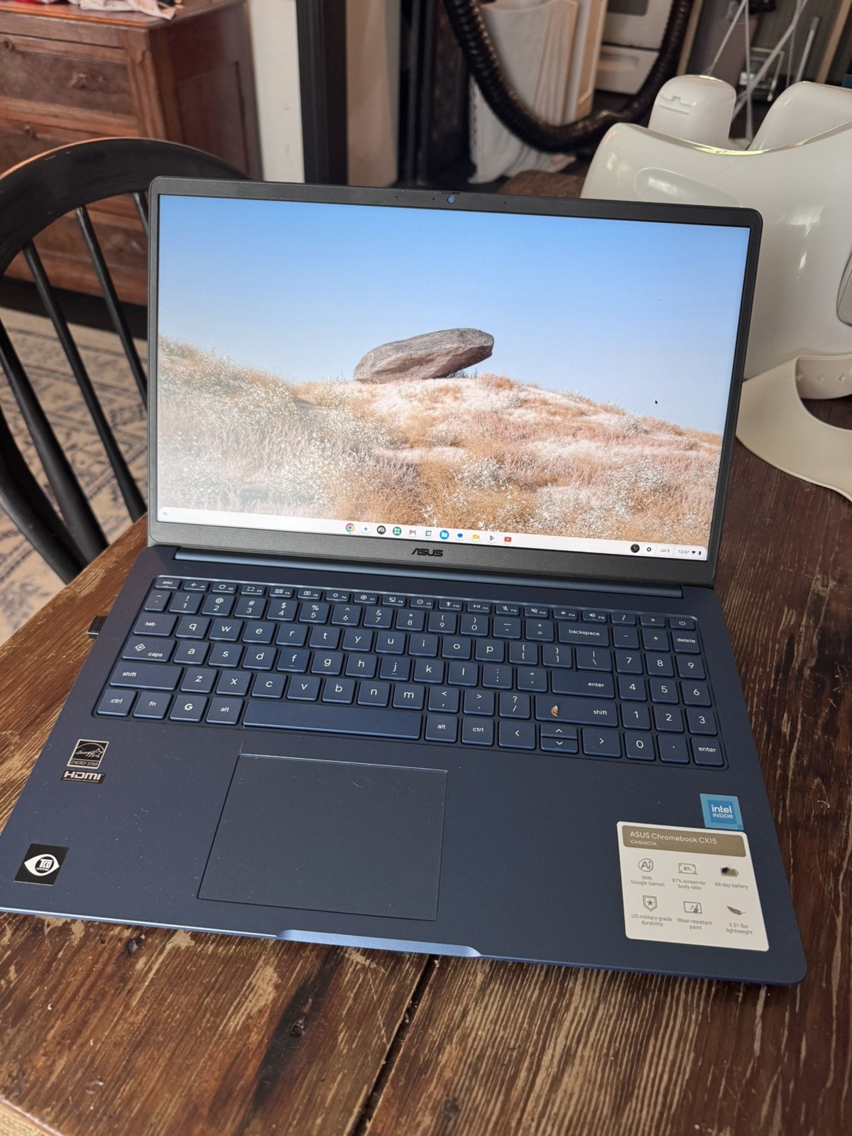 New Open Box Asus Chromebook CX1 15.6-inch Laptop CX1505CTA