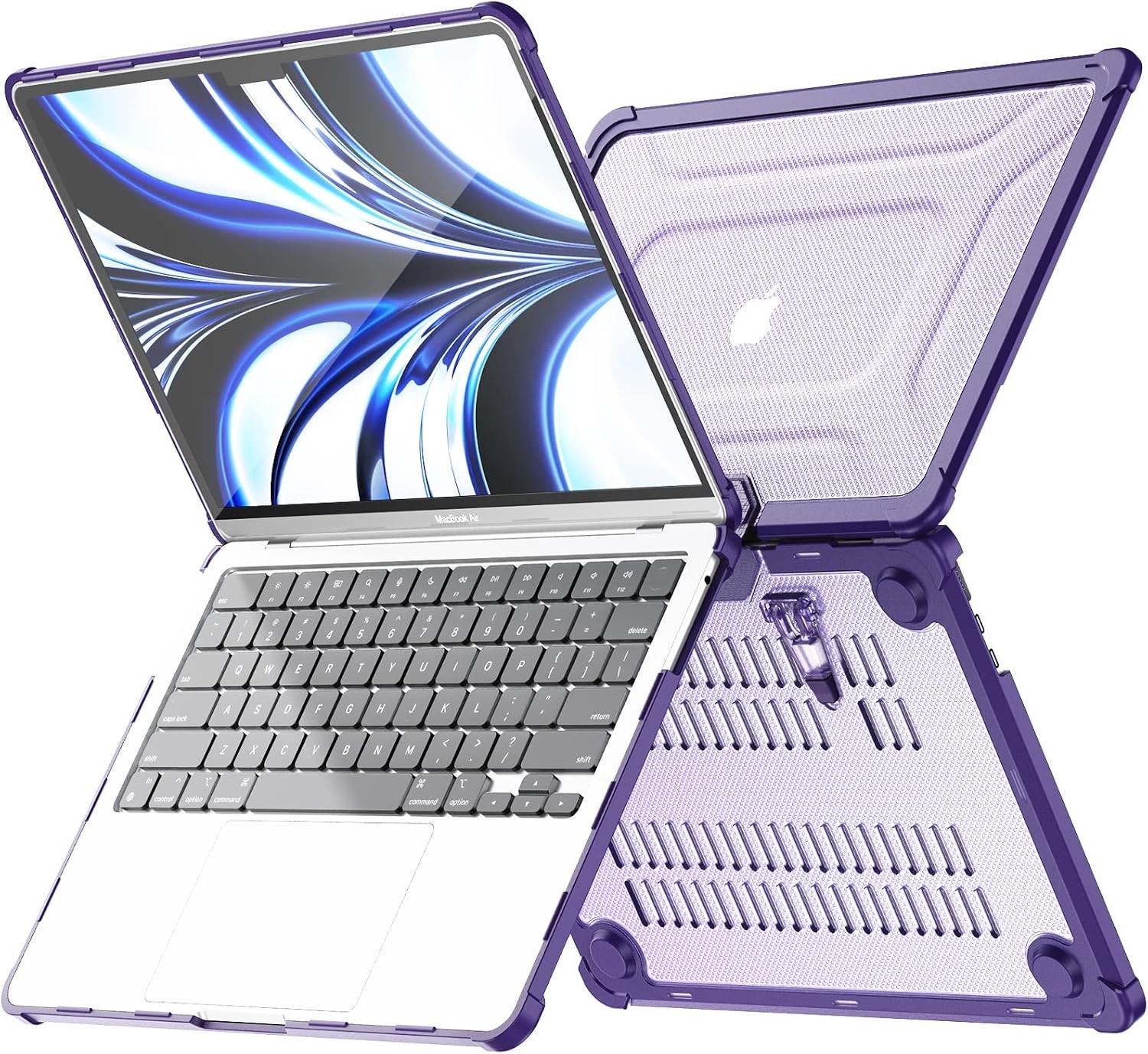 Case for MacBook Air 15 inch 2026 2025 2024 2023, Heavy Duty Rugged Shockproof S