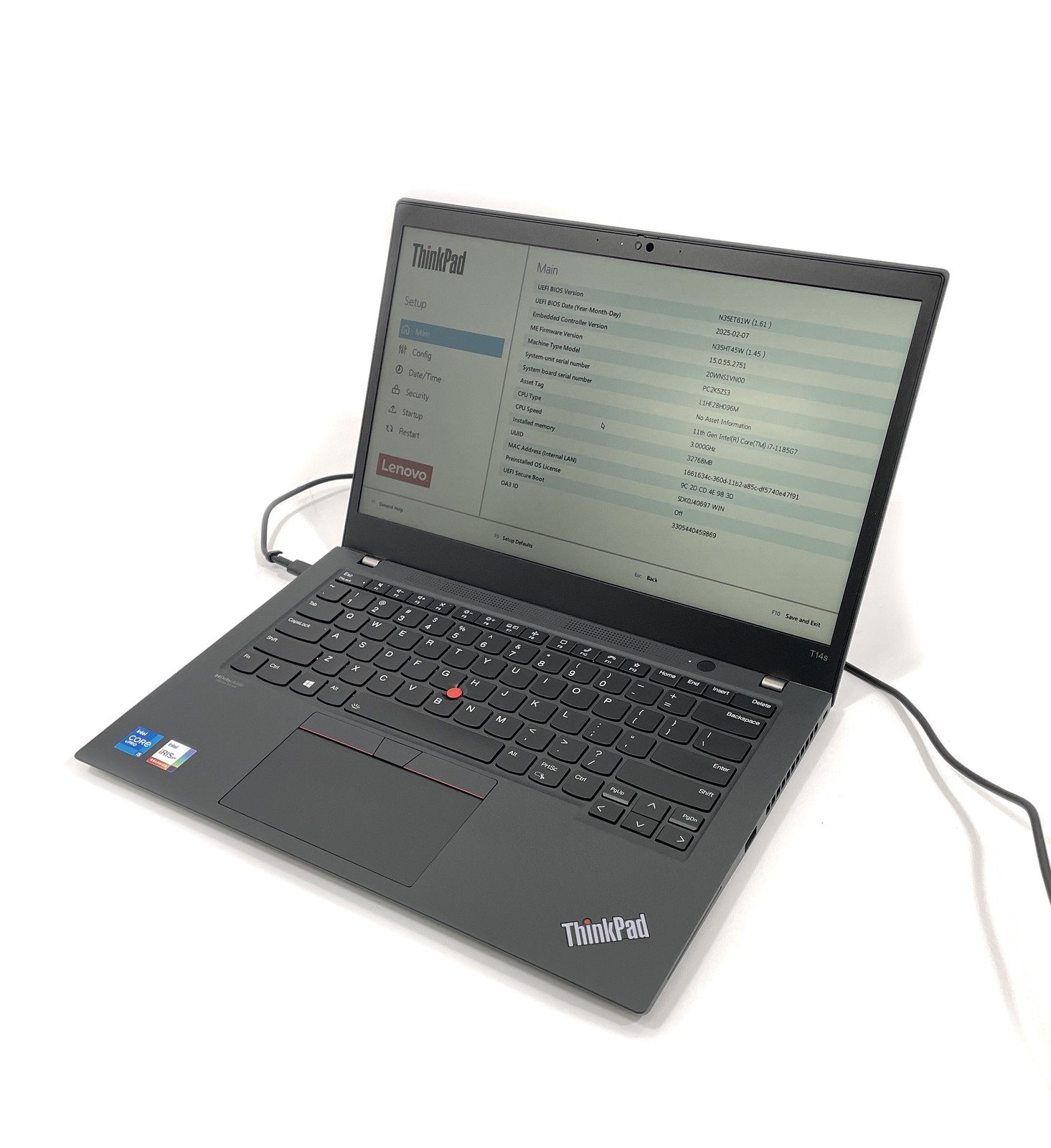 Lenovo ThinkPad T14S Gen 2 Laptop i7-1185G7 3.0GHz 512GB SSD 32GB RAM WIN 11