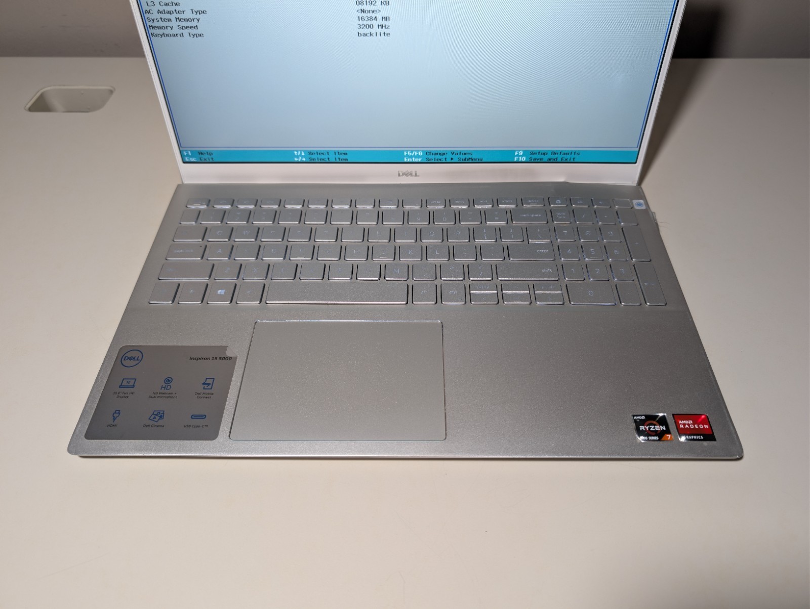 DELL INSPIRON 5505 | RYZEN 7 4700U 4GB RAM NO SSD | FHD Backlit FPS Batt Working