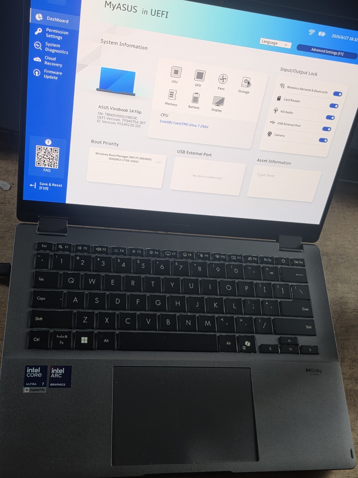Asus Vivobook 14 Flip Core Ultra 7 256V 2.2GHz 16GB 1TB 14″ TP3407SA Tpad