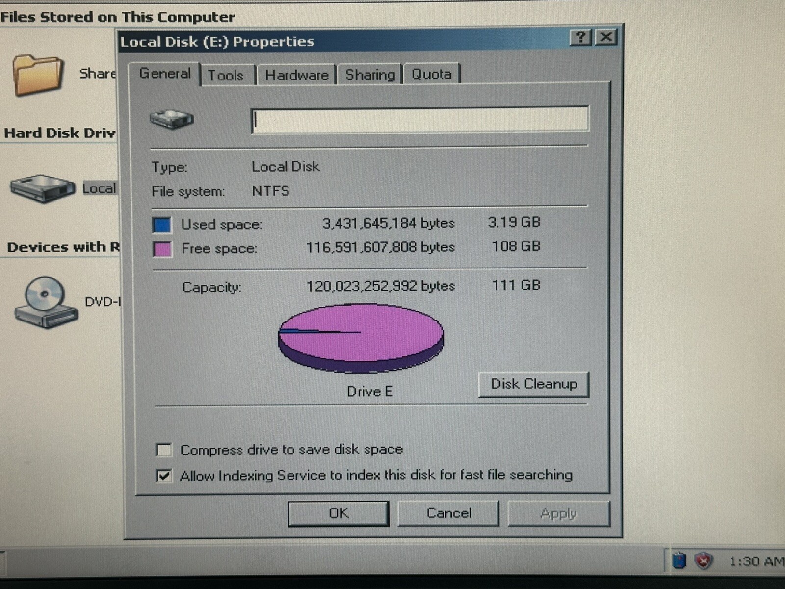 HP Compaq NC8430 15″ Windows XP Laptop Intel 2.16 GHz 2GB 120 GB SSD Bad Screen