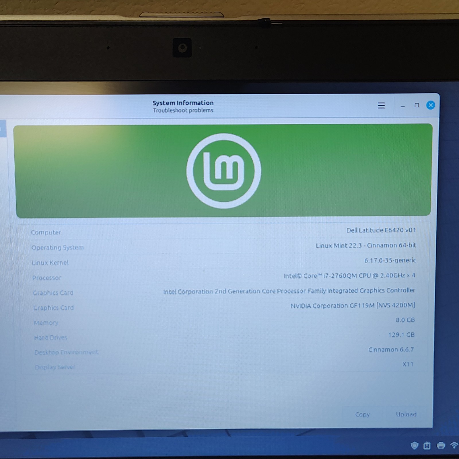 Dell Latitude E6420 14″ Linux Mint Laptop Intel i7 128GB SSD 8GB RAM NEW BATTERY