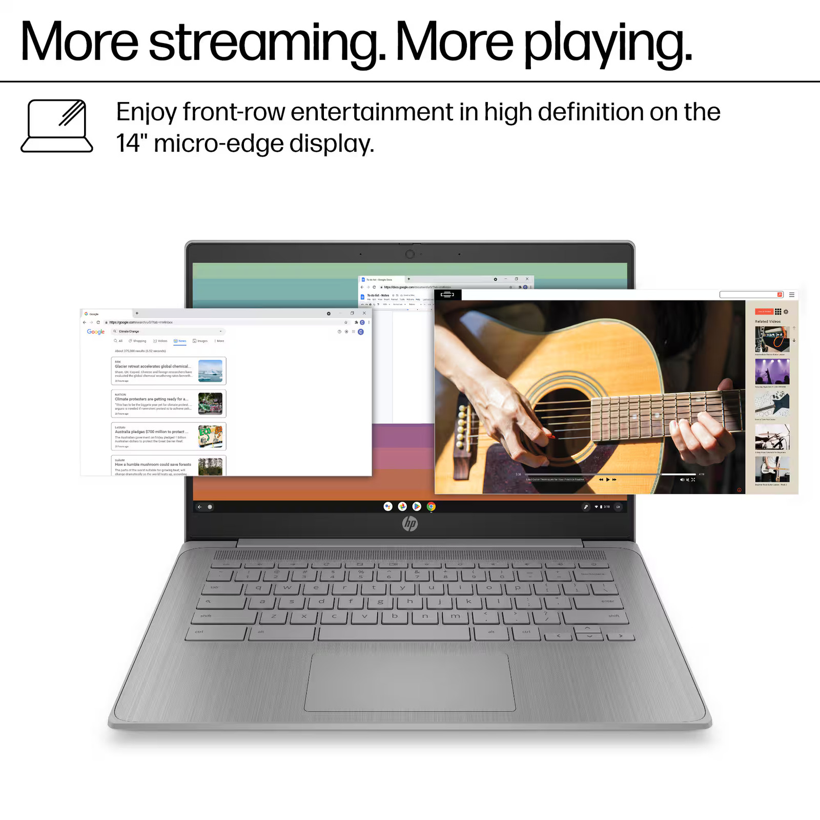 HP CHROMEBOOK 14″ HD LED INTEL CELERON N4500 4GB OB RAM 64GB EMMC Chrome OS