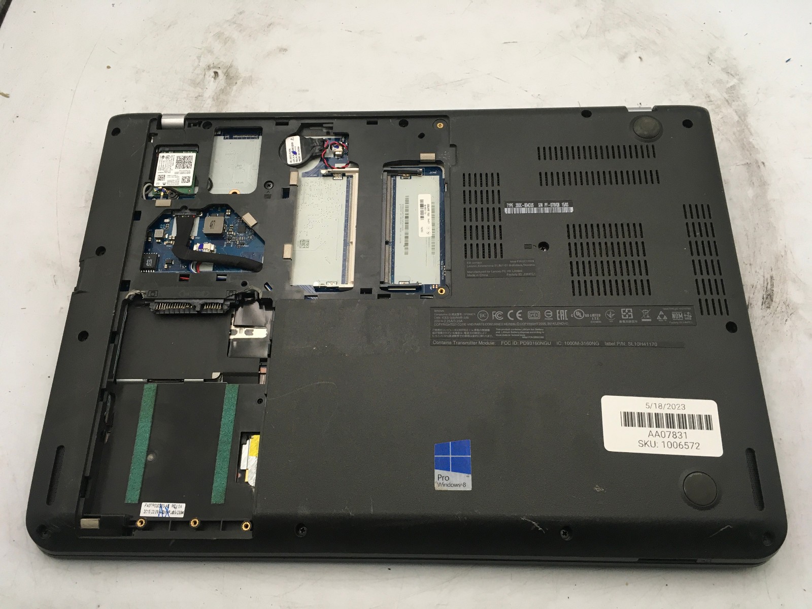 LENOVO THINKPAD E450 – FOR PARTS/NO POWER – INTEL I5 4TH GEN – NO RAM – READ -BB