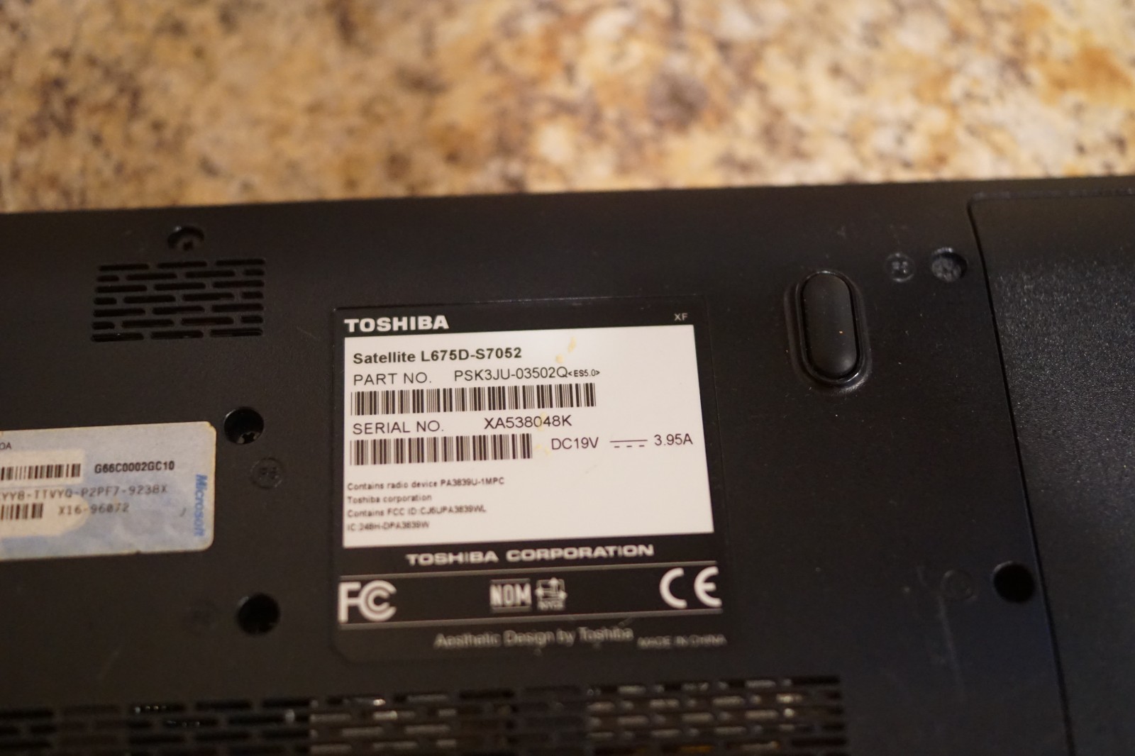 Active 22H2 Version WIN10PRO Toshiba L675D-S7052@2.90GHz,4GB RAM,250GB HDD.