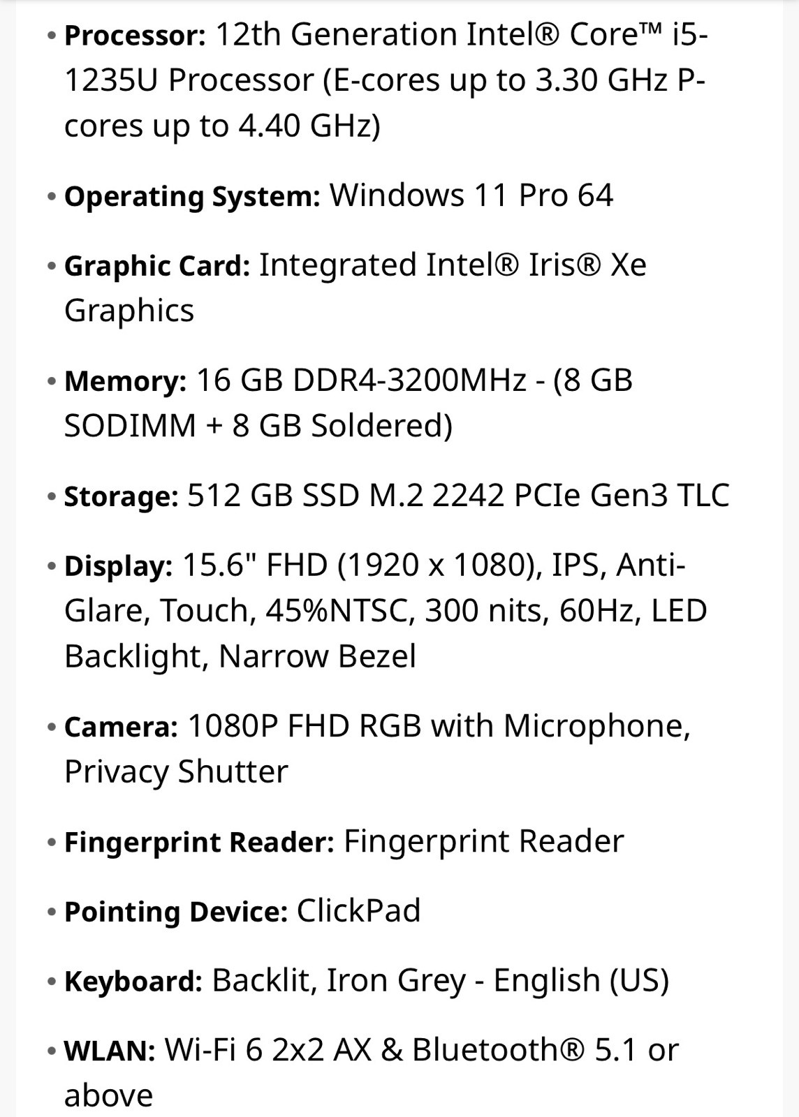 Lenovo ThinkBook 15 G4 IAP 15.5″ i5-1235U, 512GB m2, 16GB RAM