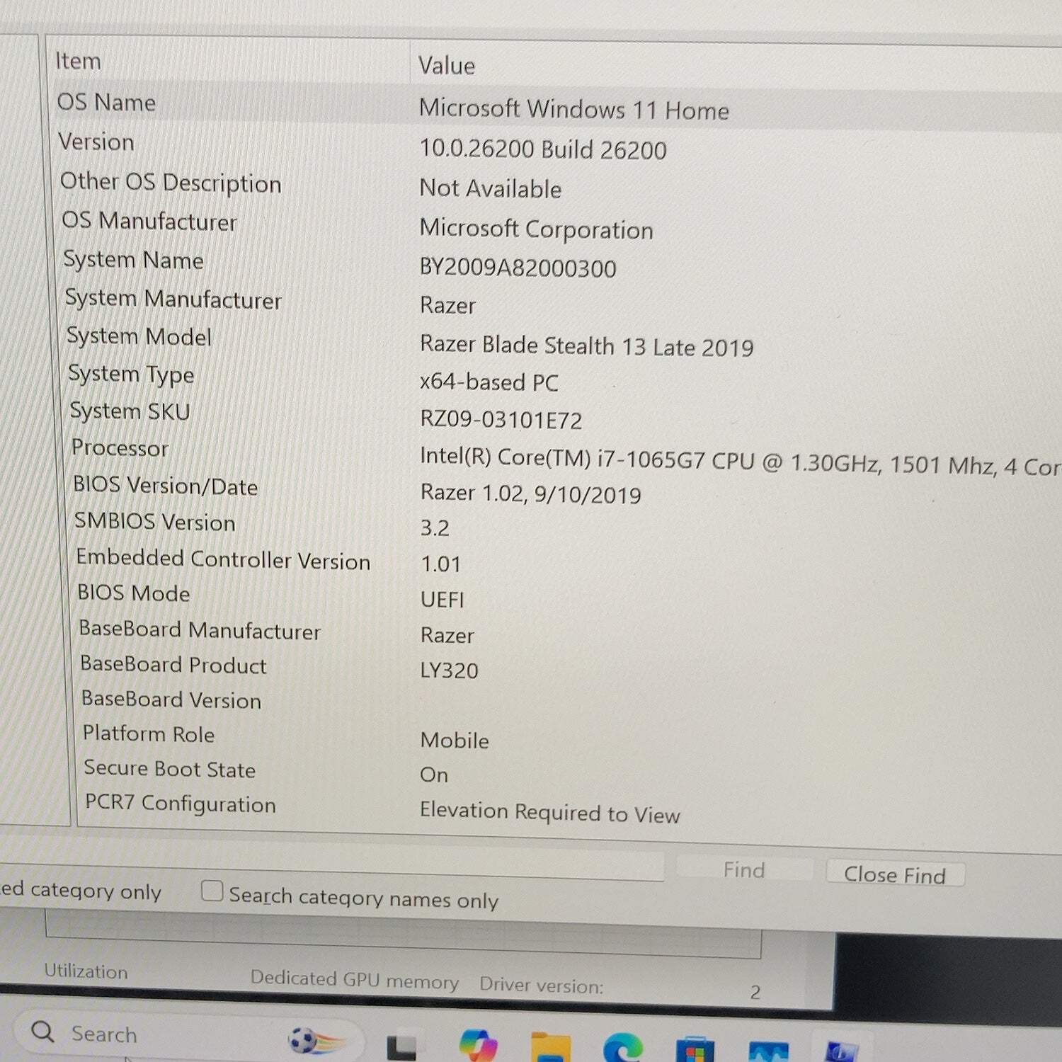 Razer Blade Stealth 13 i7-1065G7 16GB RAM 512GB GeForce GTX 1650 Max-Q