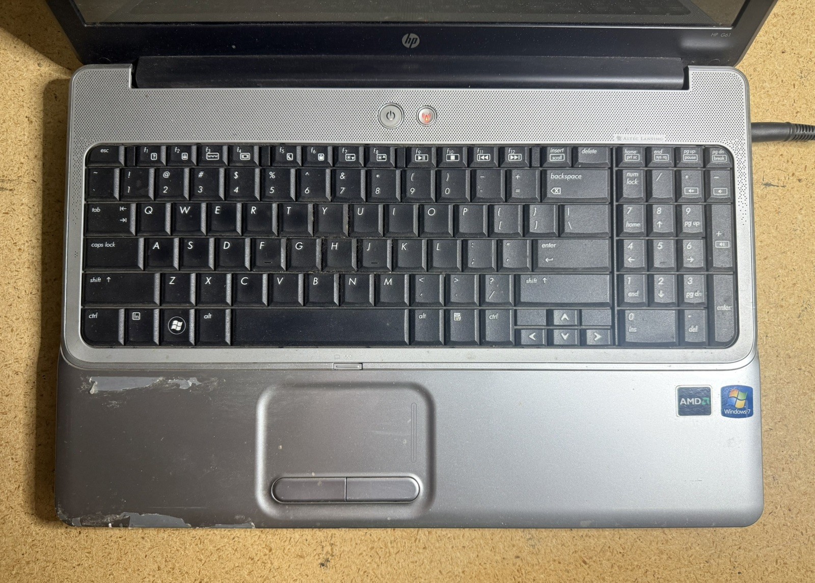 HP G61-429WM AMD Sempron M120 2100MHz 4 GB RAM NO HDD, NO Battery, NO Power Cord