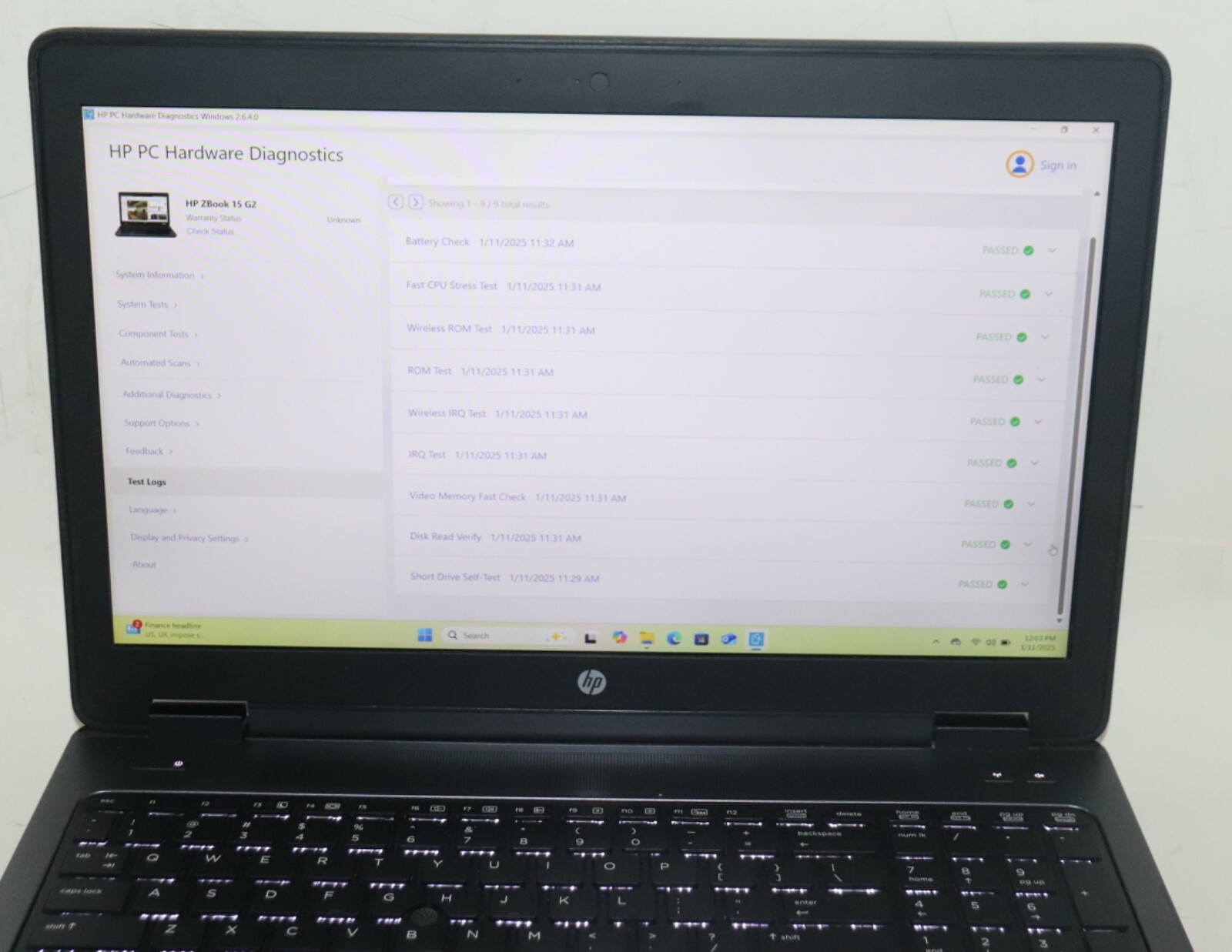 HP ZBOOK 15 Workstation|Intel core i7@2.50GHz|16GB RAM|512 SSD|WIN11|Nvidia