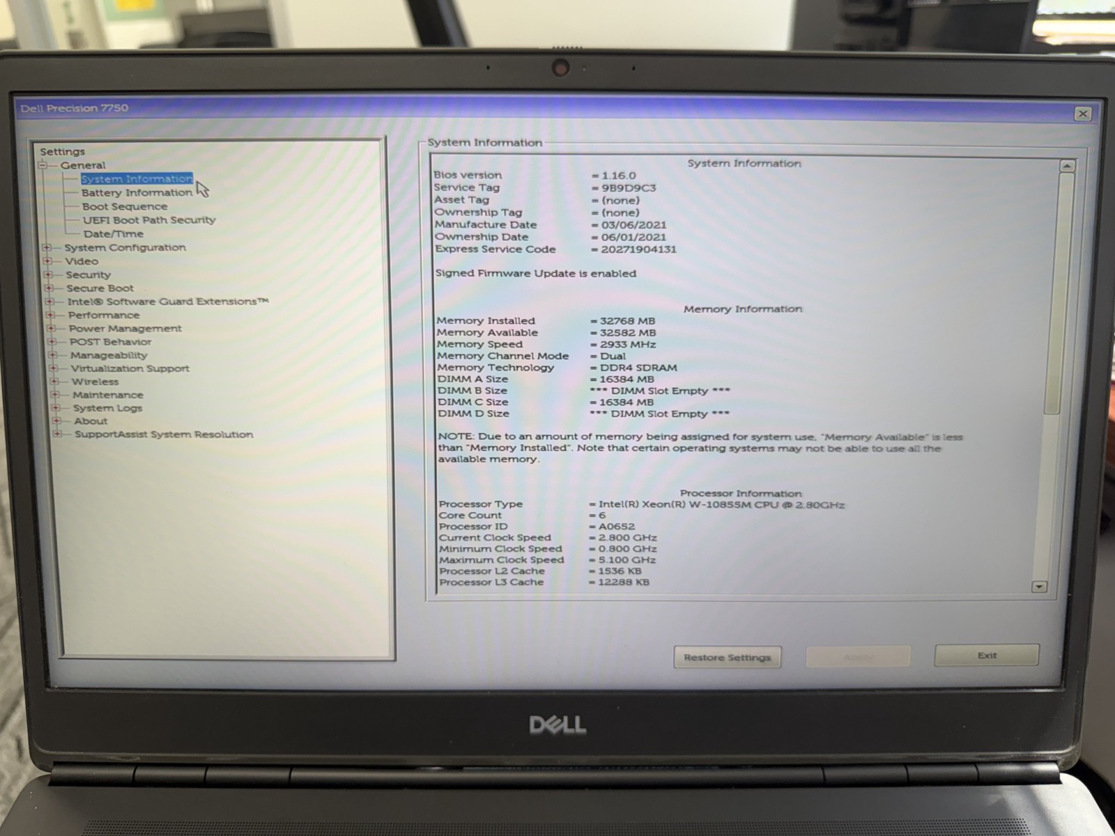 Dell Precision 7750 17.3″ FHD | Xeon W-10855M | 32GB | 1TB NVMe | Quadro RTX 400