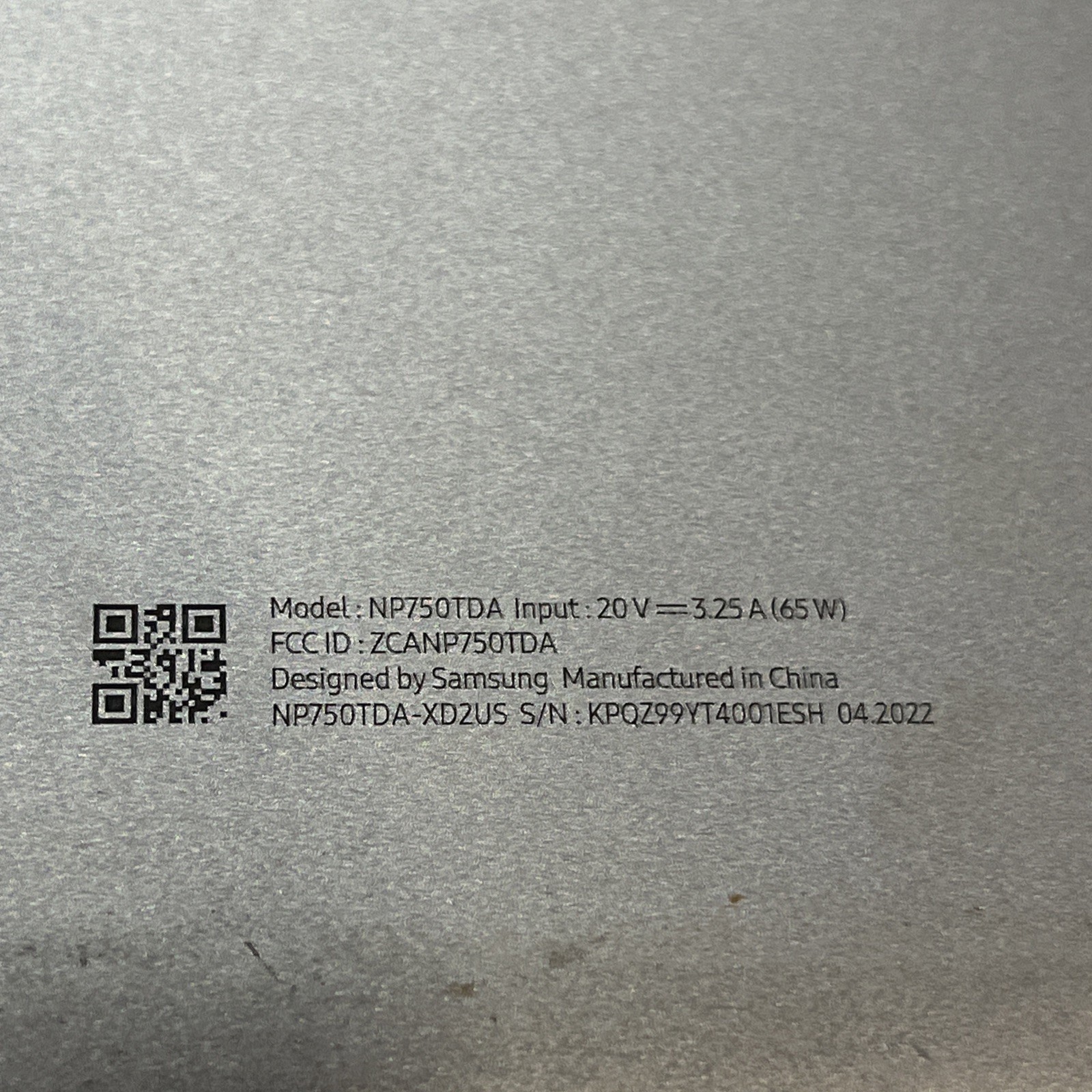 SAMSUNG NP750TDA INTEL CORE I7-1165G7 2.80GHZ 16GB RAM NO HD