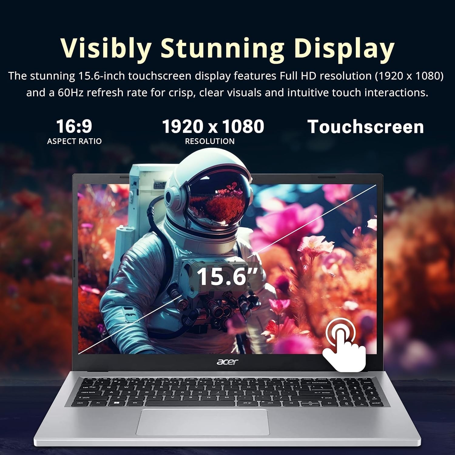 Acer Aspire 3 15.6″ FHD Touchscreen Laptop AMD Ryzen 5 7520U 16GB LPDDR5 2TB SSD