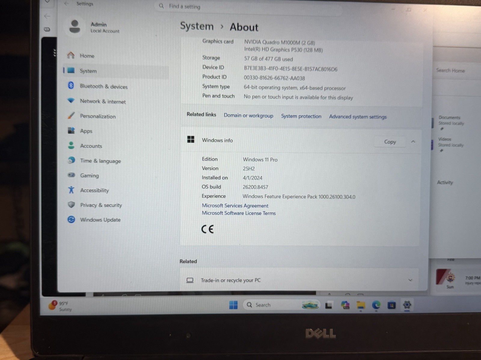 Dell Precision 5510 Xeon E3-1505M v5 16GB RAM 512GB SSD Quadro M1000M Win11