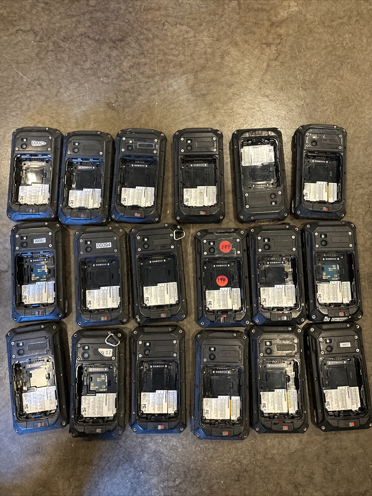 Lot of 18 Panasonic FZ-X1 ToughPad Handheld Rugged Tablet UNTESTED FOR PARTS