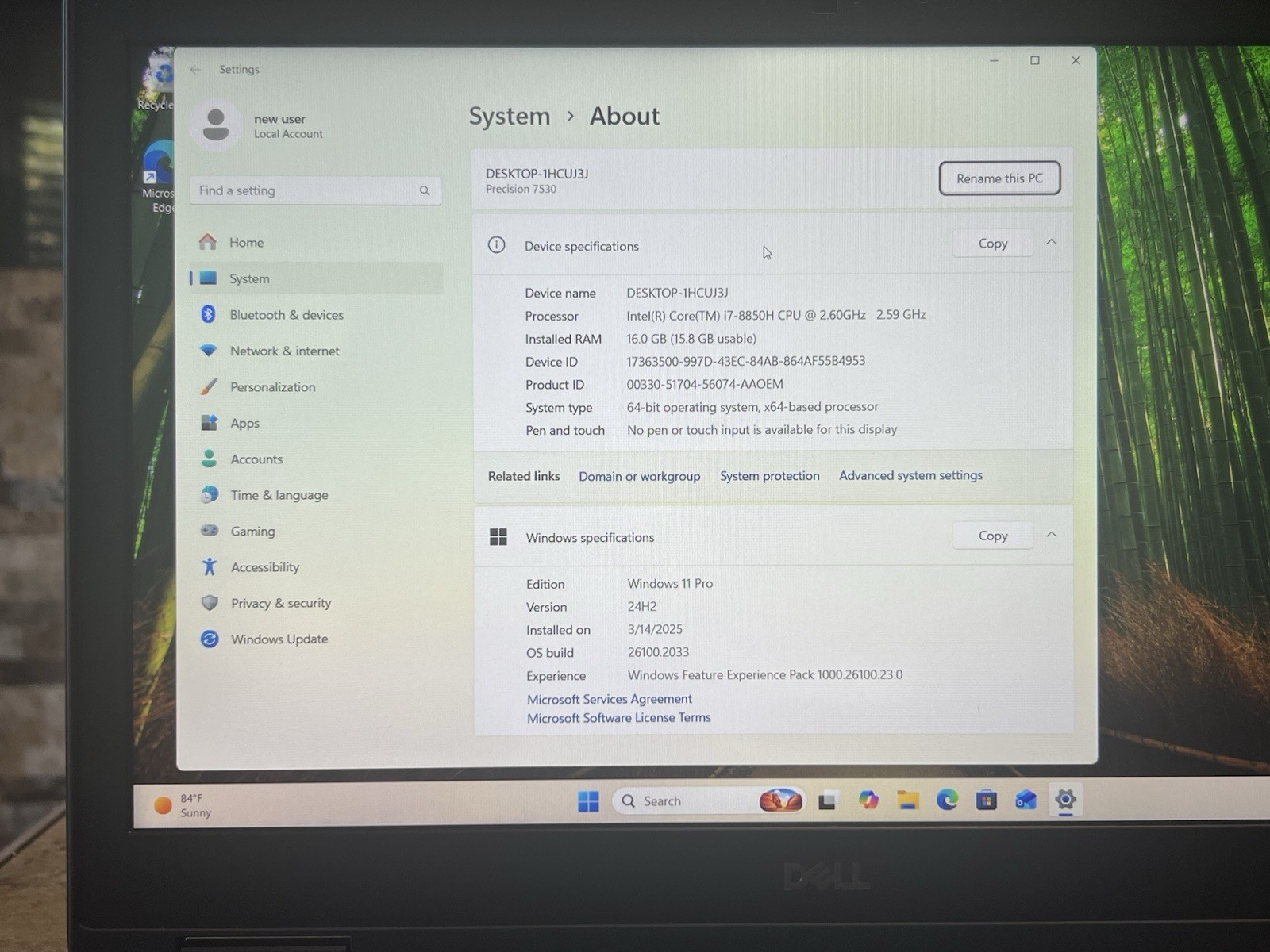 Dell Precision 7530 15.6″ Intel i7-8850H 16GB 512GB SSD Pro WX 4150 Win11