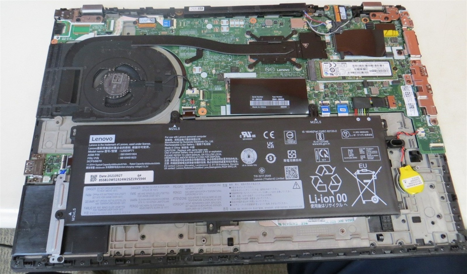 Lenovo ThinkPad T15 Gen 2 Laptop Intel i5-1135G7 2.4GHz 8GB 256GB SSD No PSU