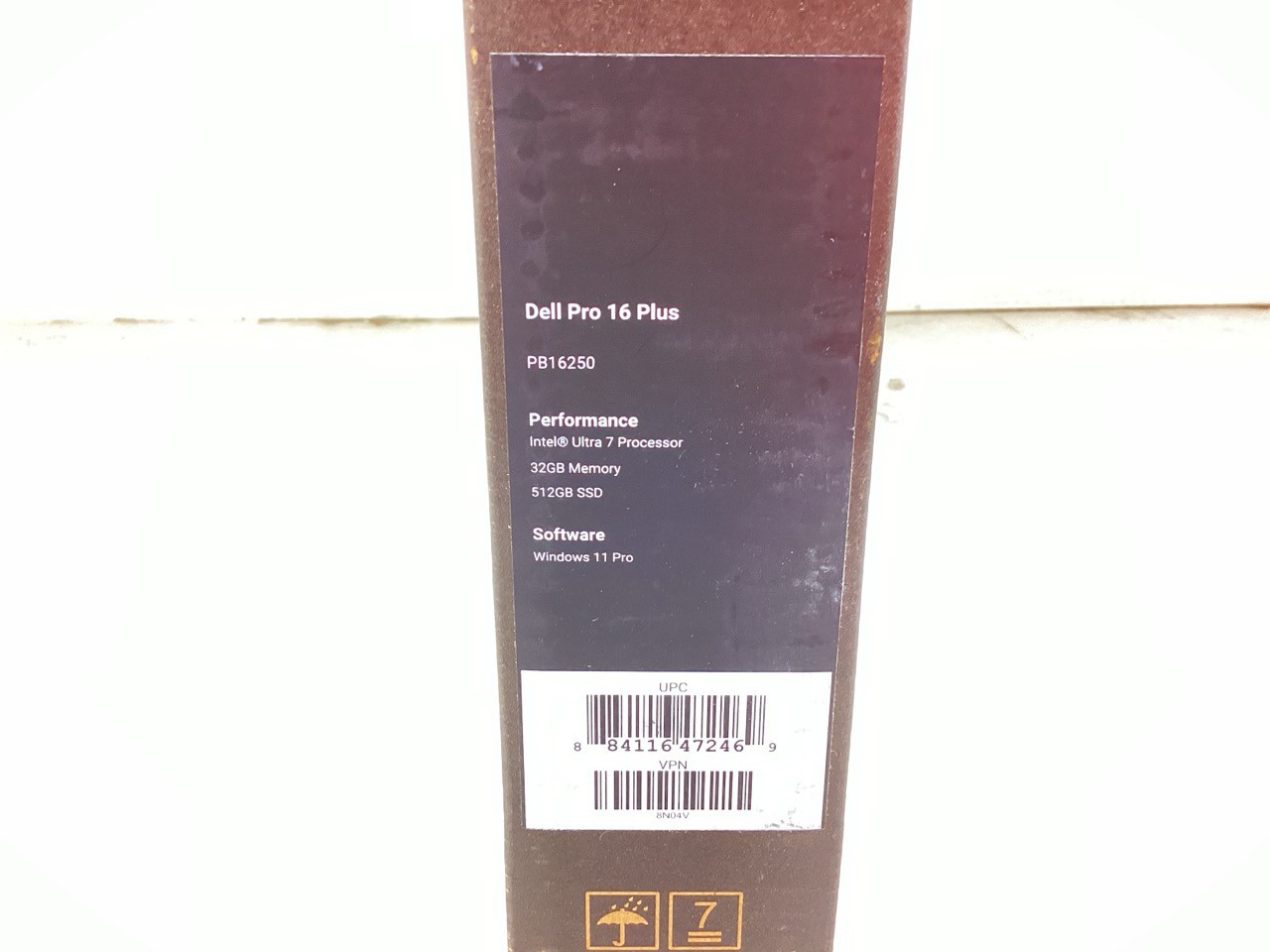 Dell Pro 16″ PB16250 Ultra 7 265U 32GB 512GB SSD WiFi 6E TB4 W11P – 8N04V
