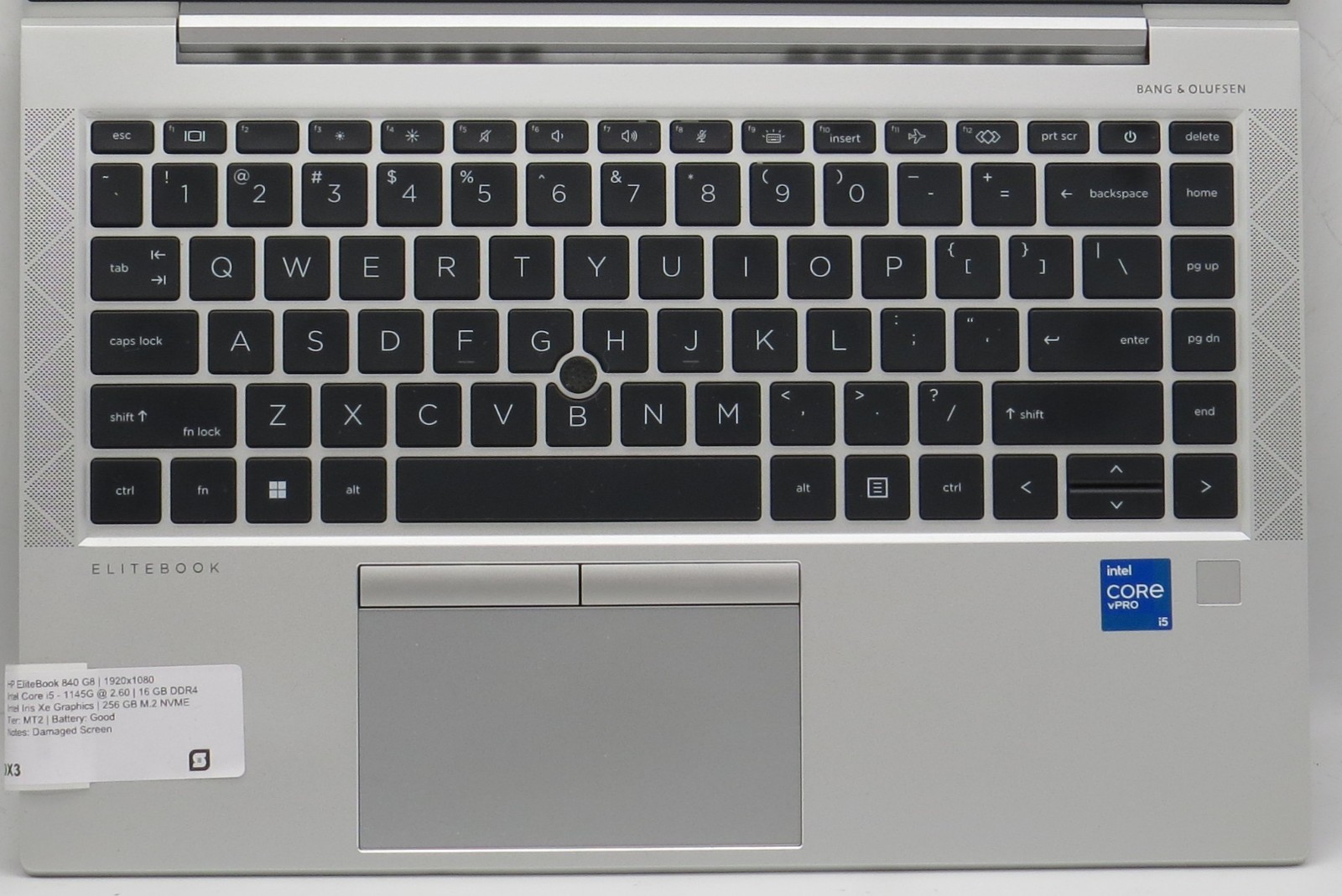 HP EliteBook 840 G8 i5-1145G @ 2.6GHz 16GB DDR4 256GB M2 NVME No OS