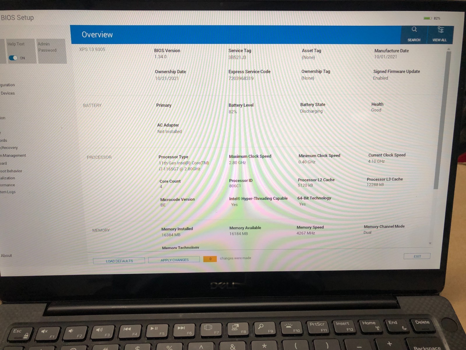 Dell XPS 13 9305 i7-1165G7, 16GB,512SSD TOUCH Screen , Sliver, Good Condition