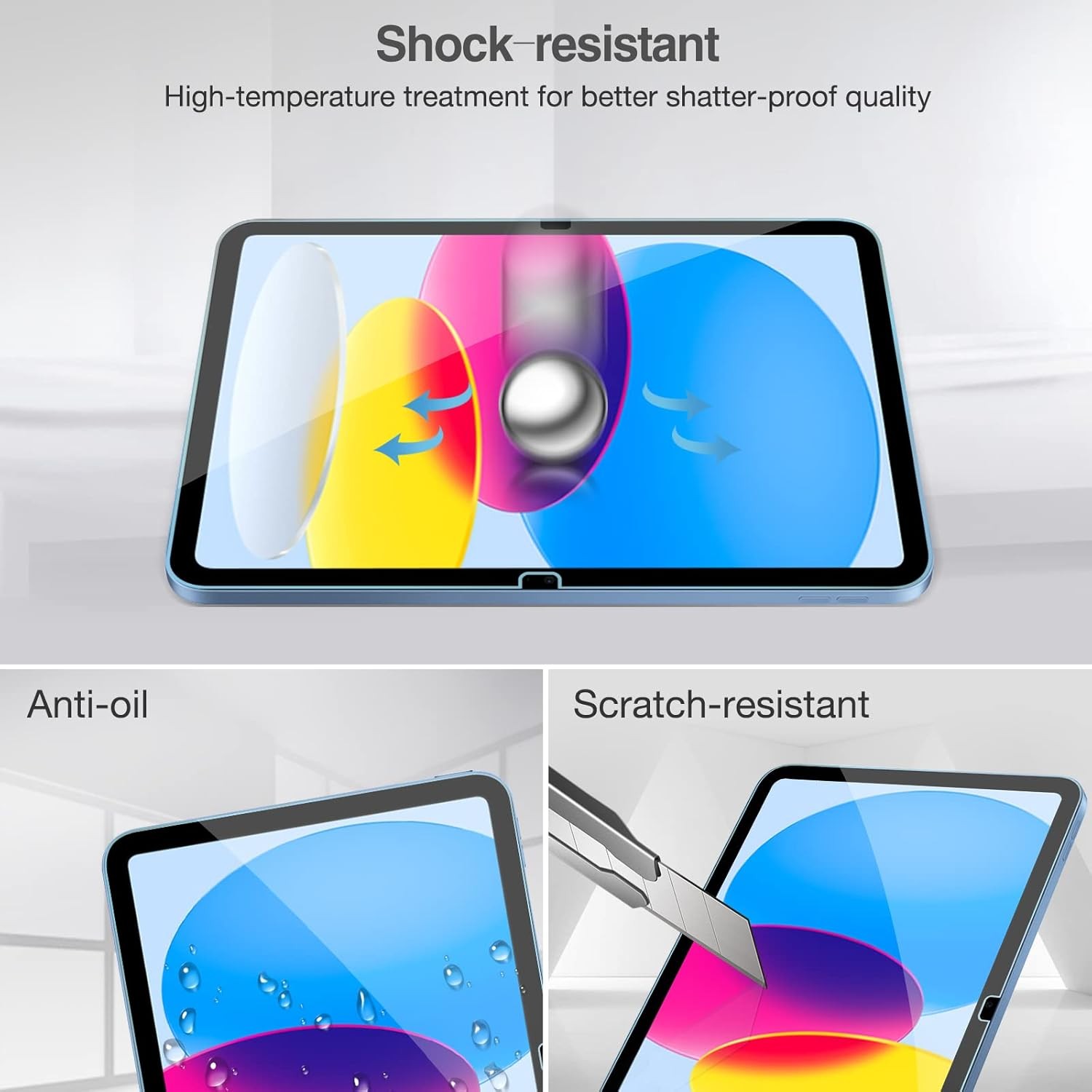 Screen Protector for iPad A16 2025 11th Generation 11 Inch & iPad 10th 2022 10.9