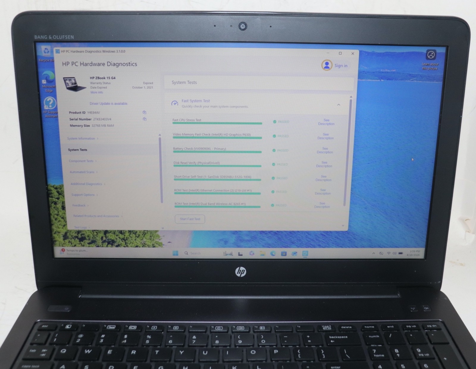 HP ZBOOK 15 G4|Intel Zeon@3.00GHz|32GB RAM|512 SSD|WIN11| Webcam|Nvidia