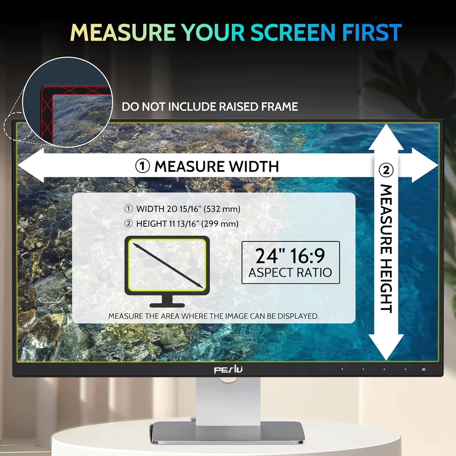 24 Inch Privacy Screen for Computer Monitor 16:9 Aspect Ratio, Eye Protection