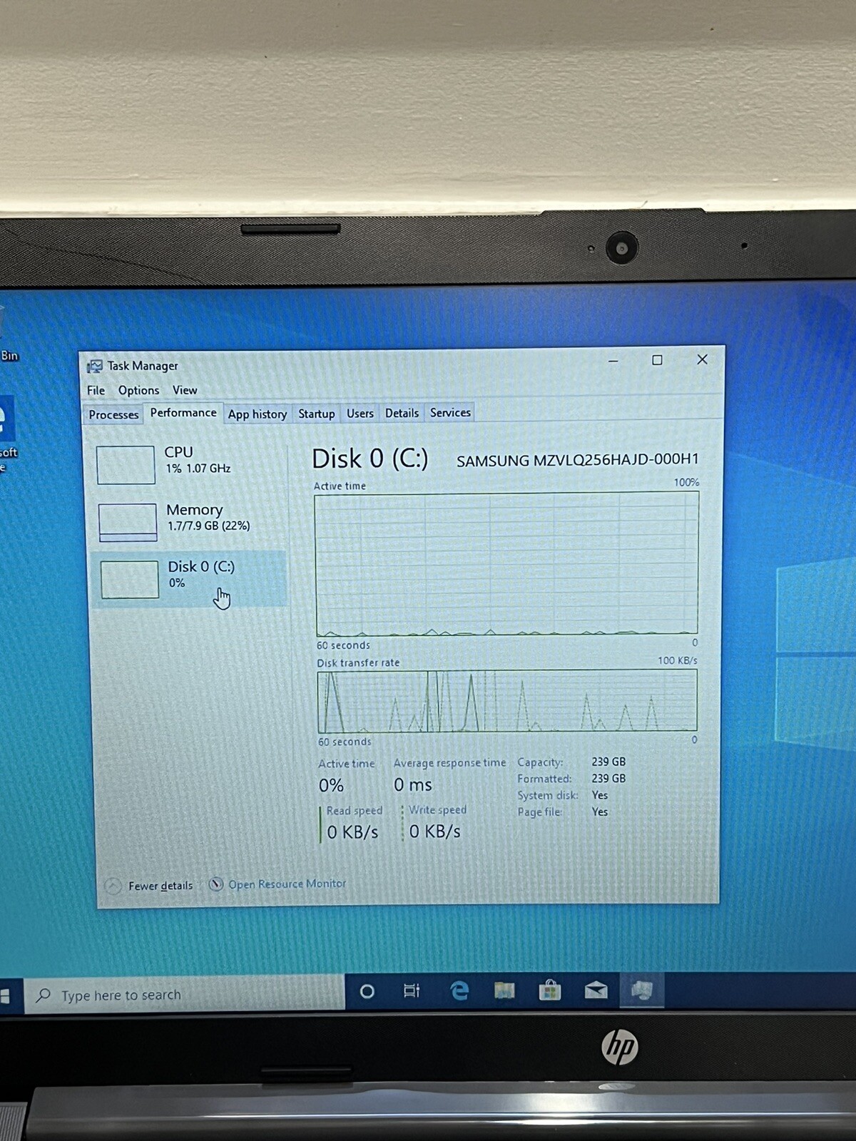 ✅ HP Notebook 250 G7 Intel Core i5-8265U 8GB RAM 256GB SSD Win 10 Pro CLEAN