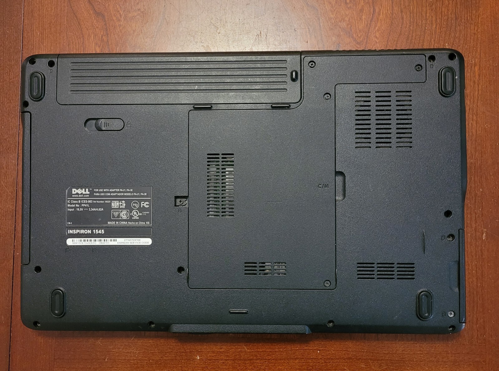 Dell Inspiron 1545 15.6in. 250GB, Intel Celeron Dual Core 2GHz 3GB ~ Parts Only