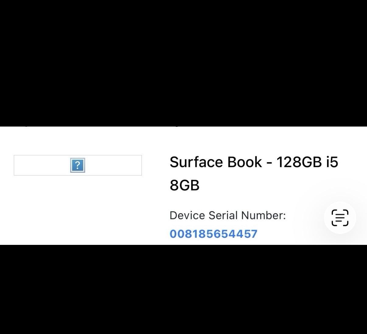 Microsoft Surface Book 1703 i5 13.5″ 128gb 8gb For Parts Only