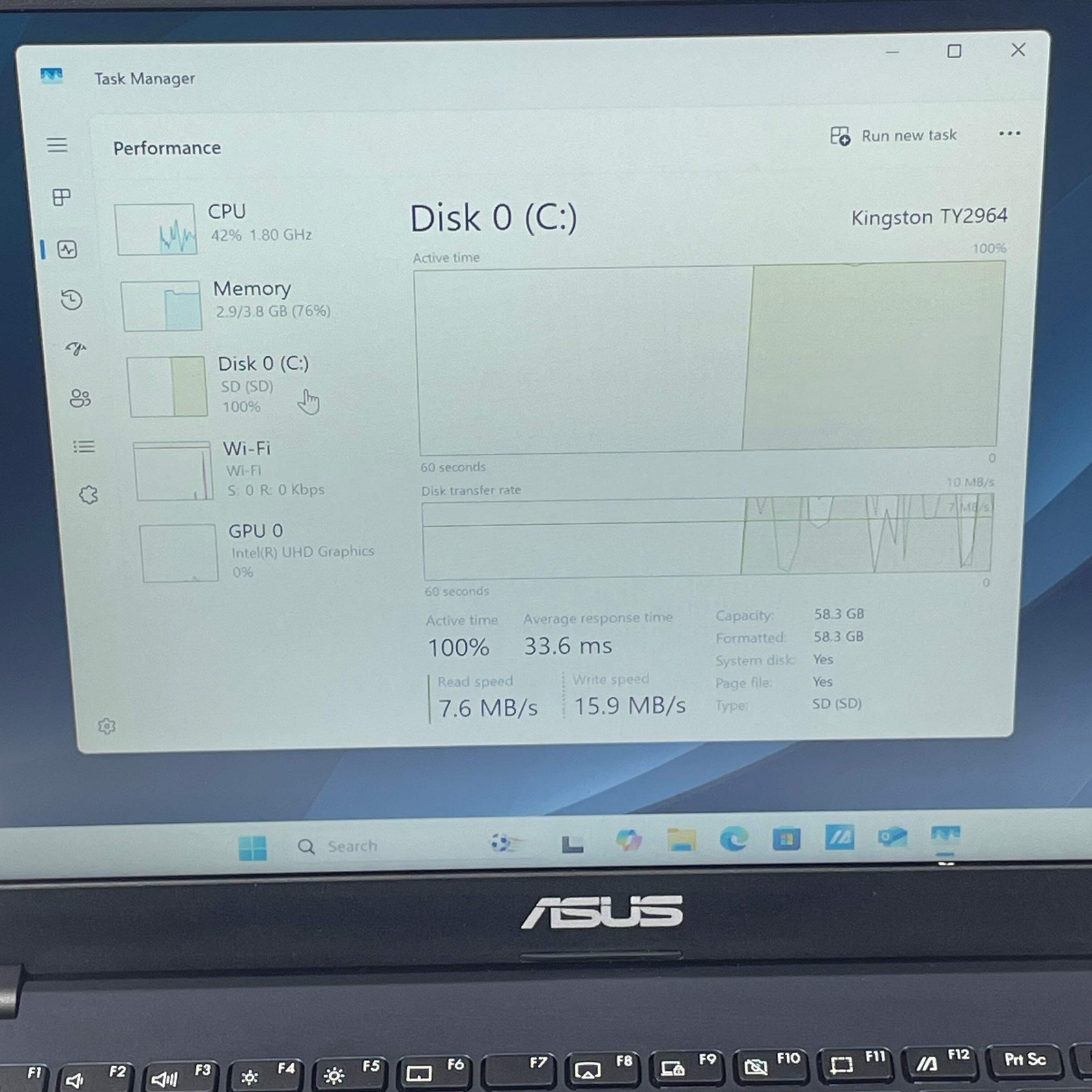 Asus Vivobook Go 14 E410KA-PM464 14″ Intel Silver N6000 1.1GHz 4GB RAM 64GB SSD