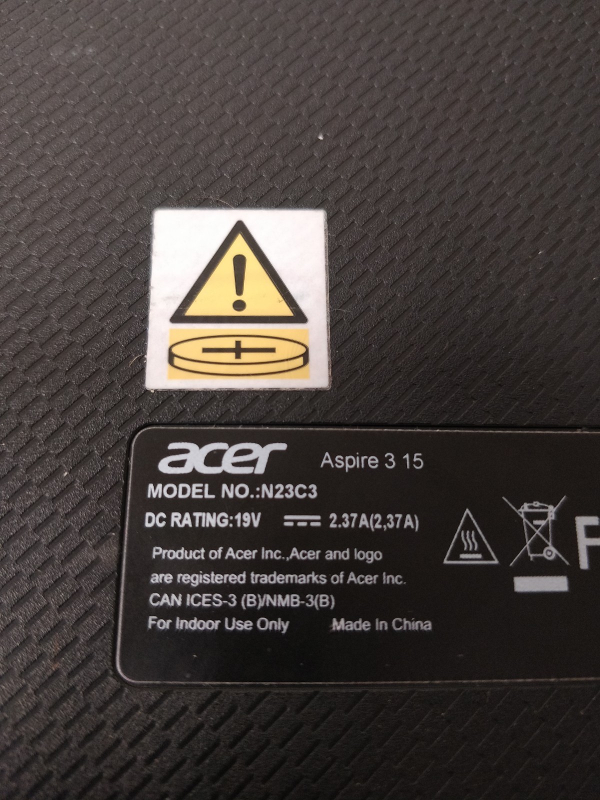 Acer Aspire 3 A315-24PT AMD Ryzen 5-7520U@2.80GHz 8GB RAM NO DRIVE PARTS 8822