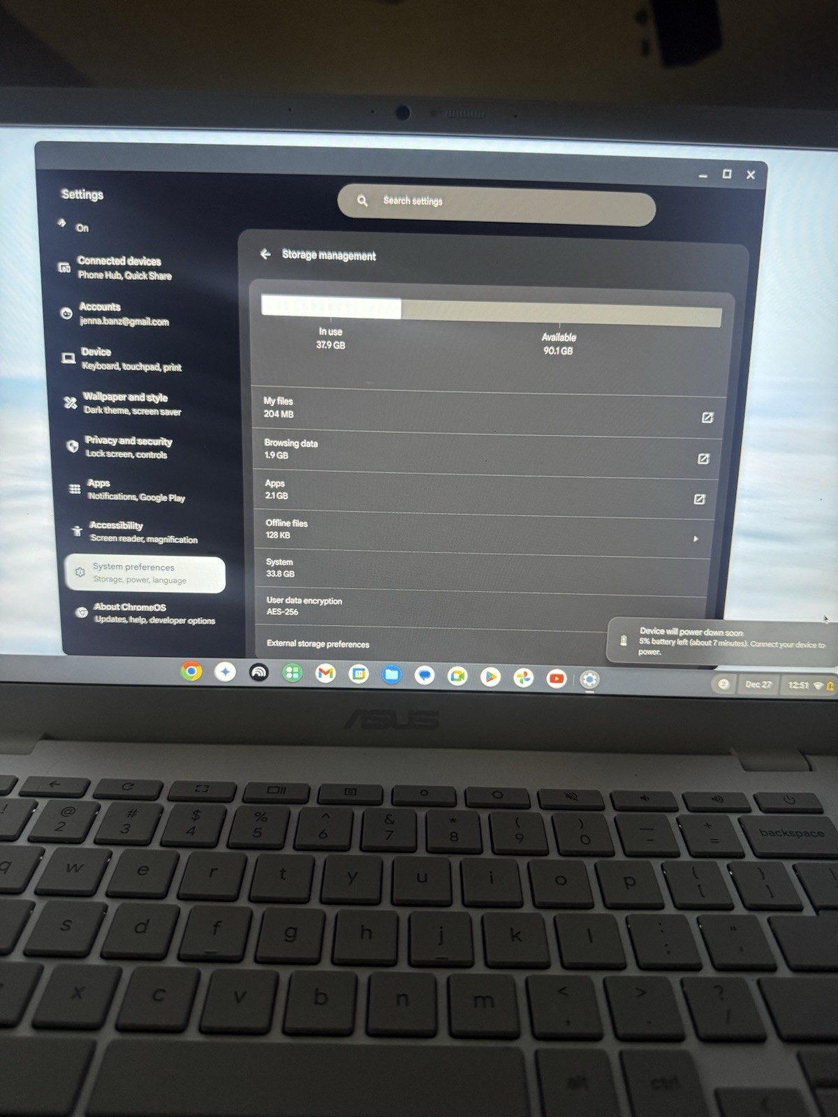 ASUS Chromebook Plus CX34 14″ FHD Intel i3-1215U 1.20 GHz 8GB 128G UFS ChromeOS