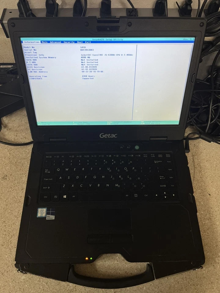 Lot of 5 Getac S410 Rugged Laptop As Is Core i5-6300U @2.40GHz 4GB Touch 4G